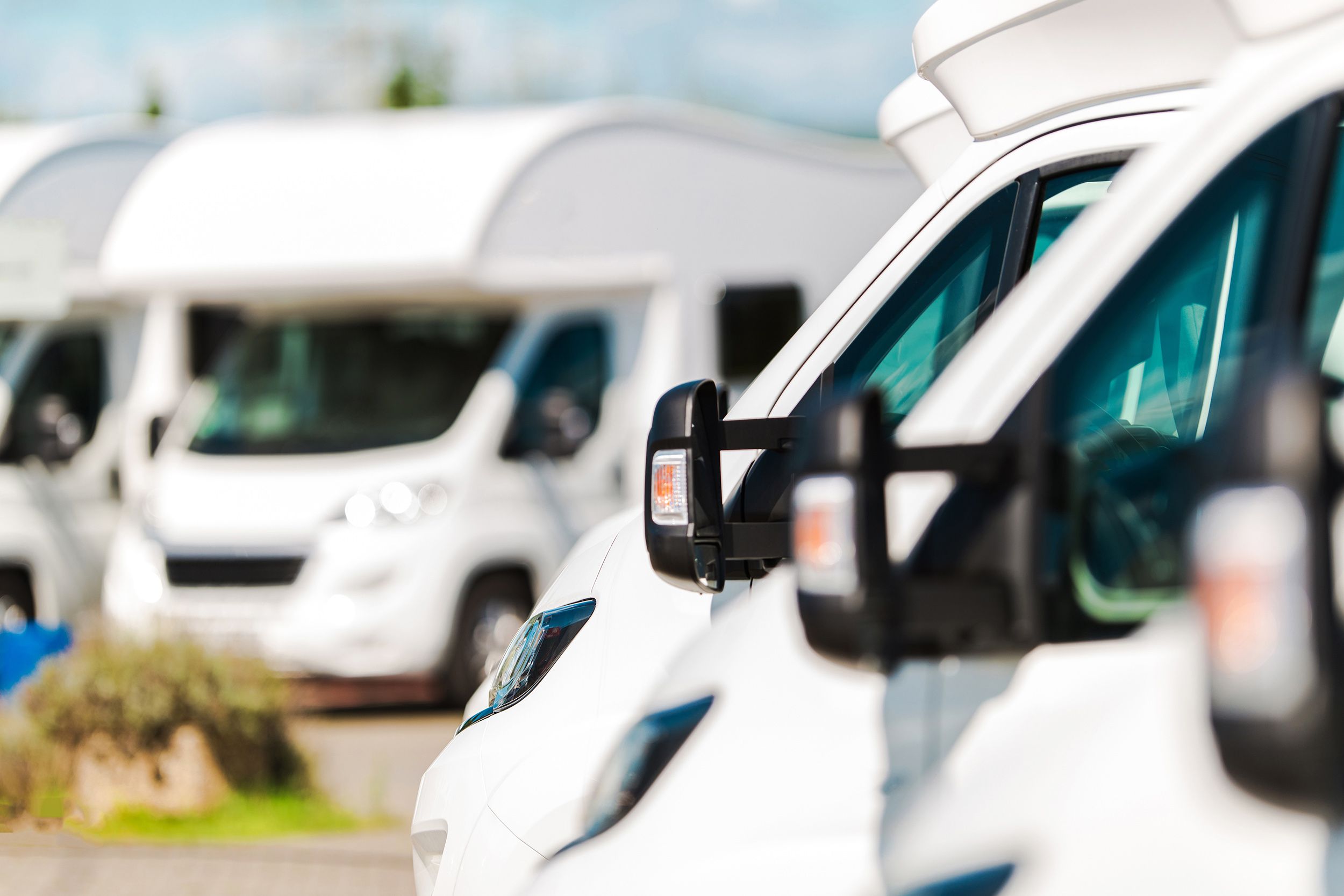 Row of RVs