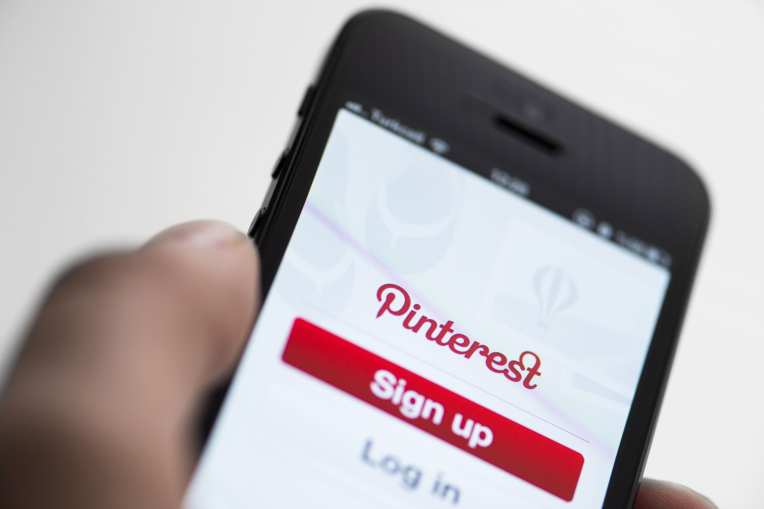 Pinterest app on iPhone