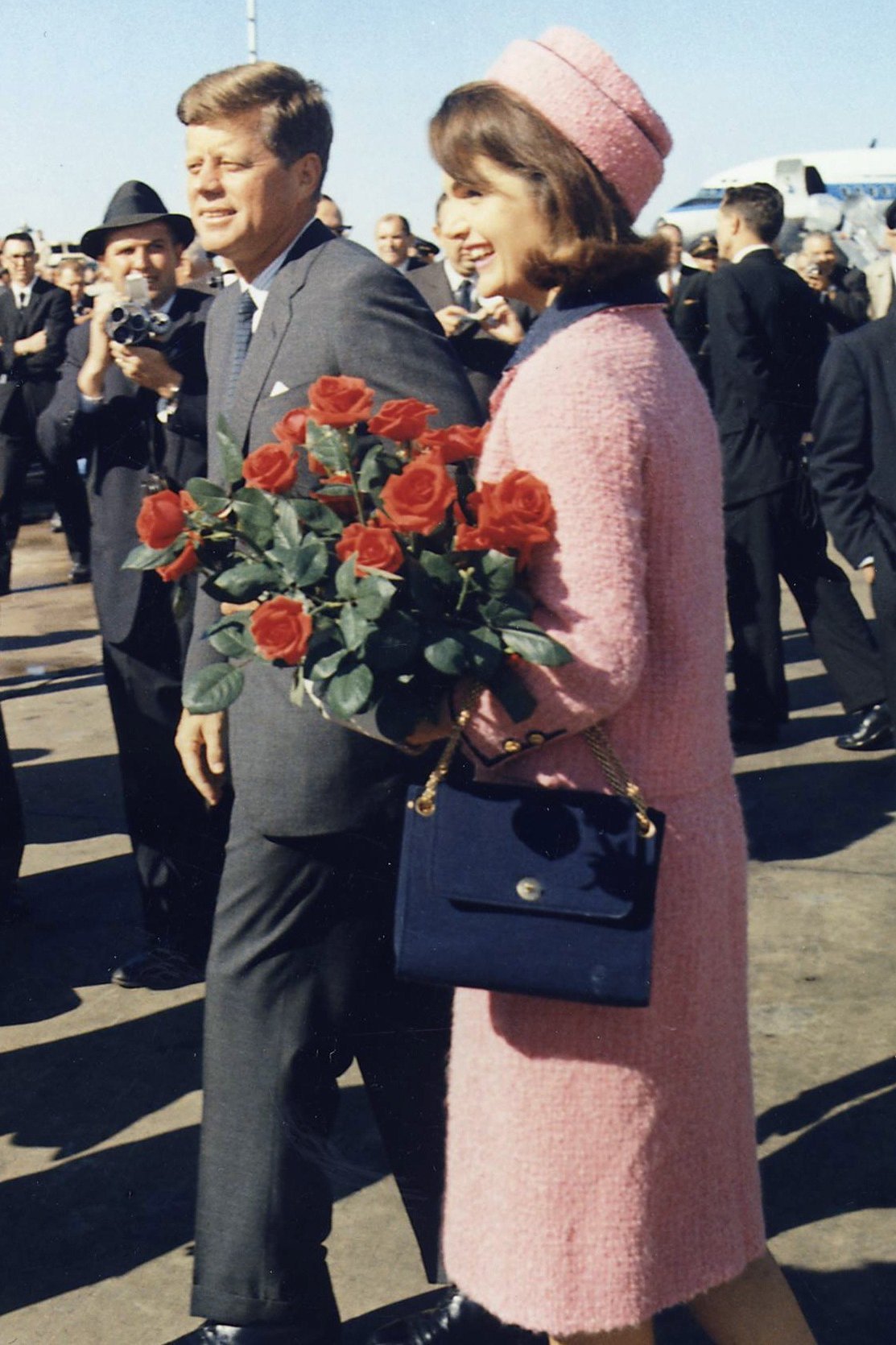Jackie Kennedy in the pink Chanel suit