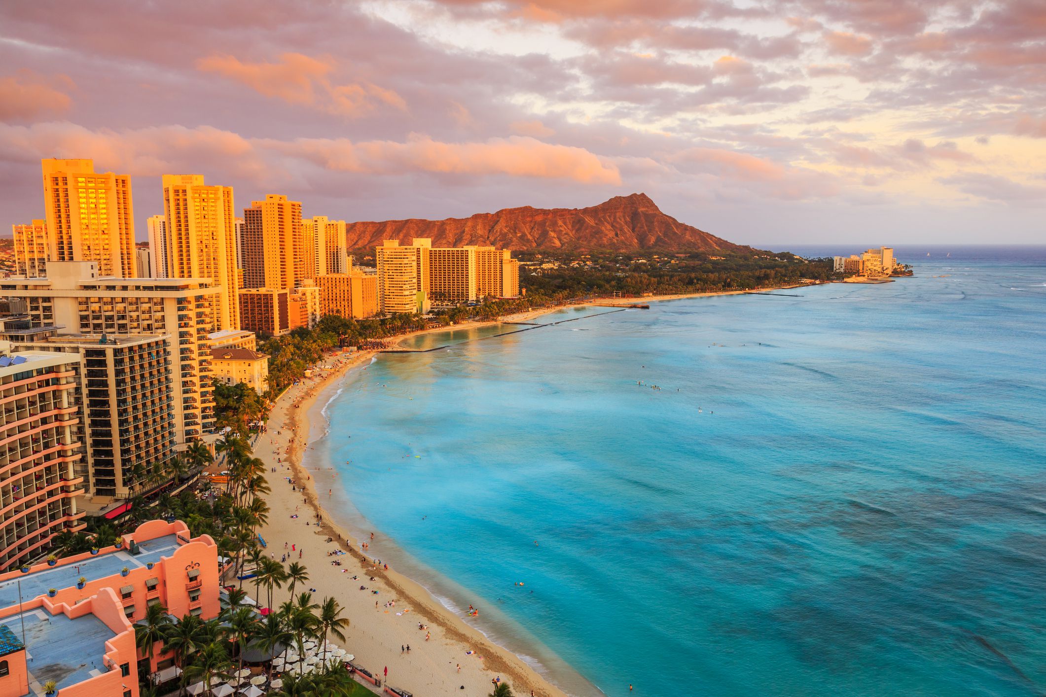 sunset at honolulu