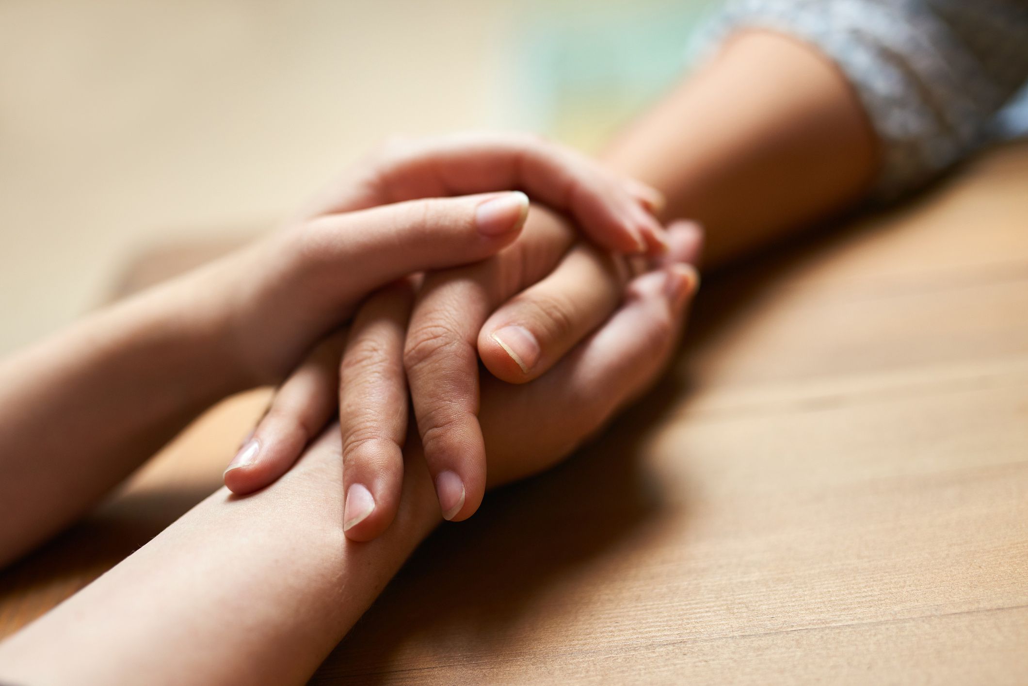 close-up of holding hands