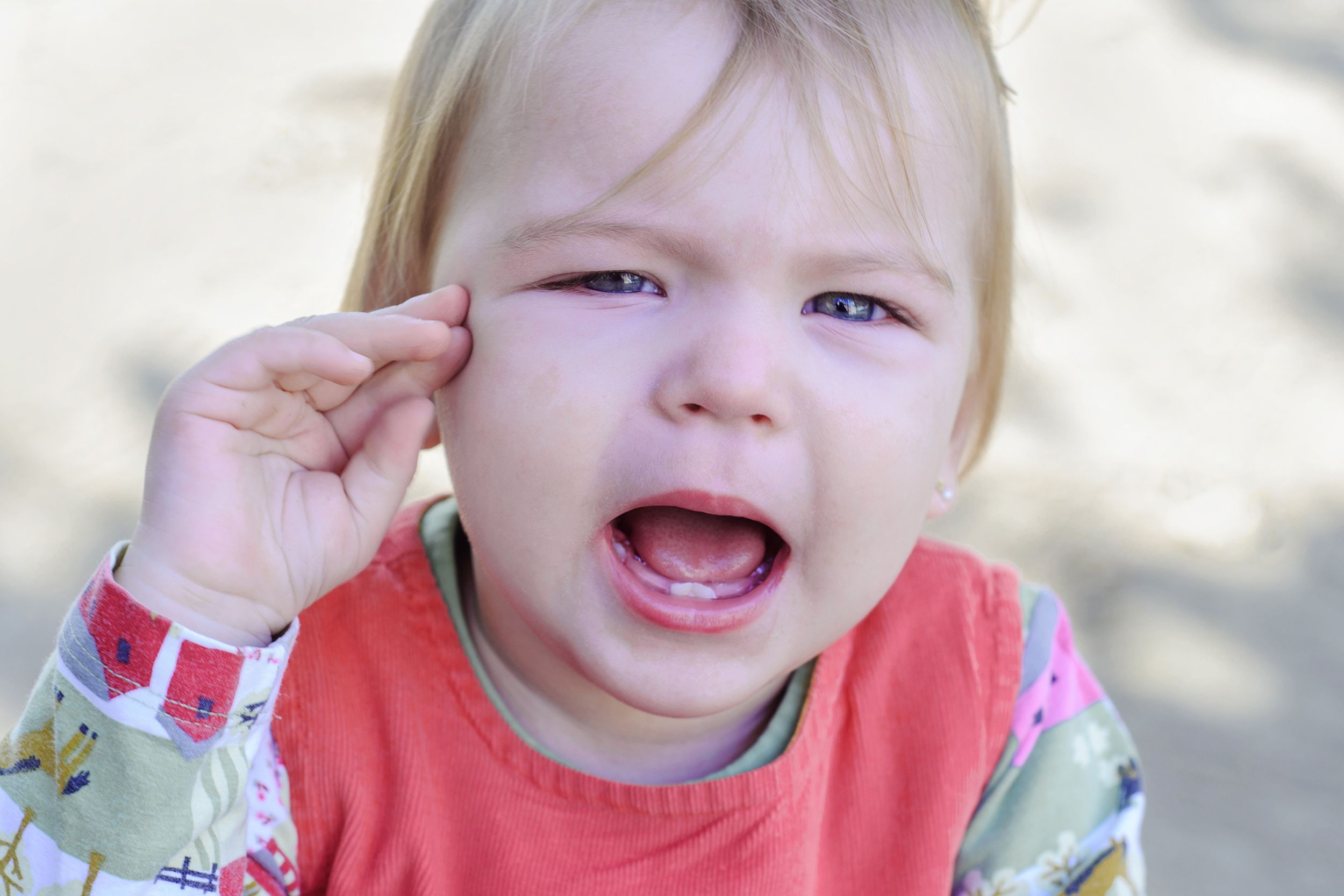 little girl crying