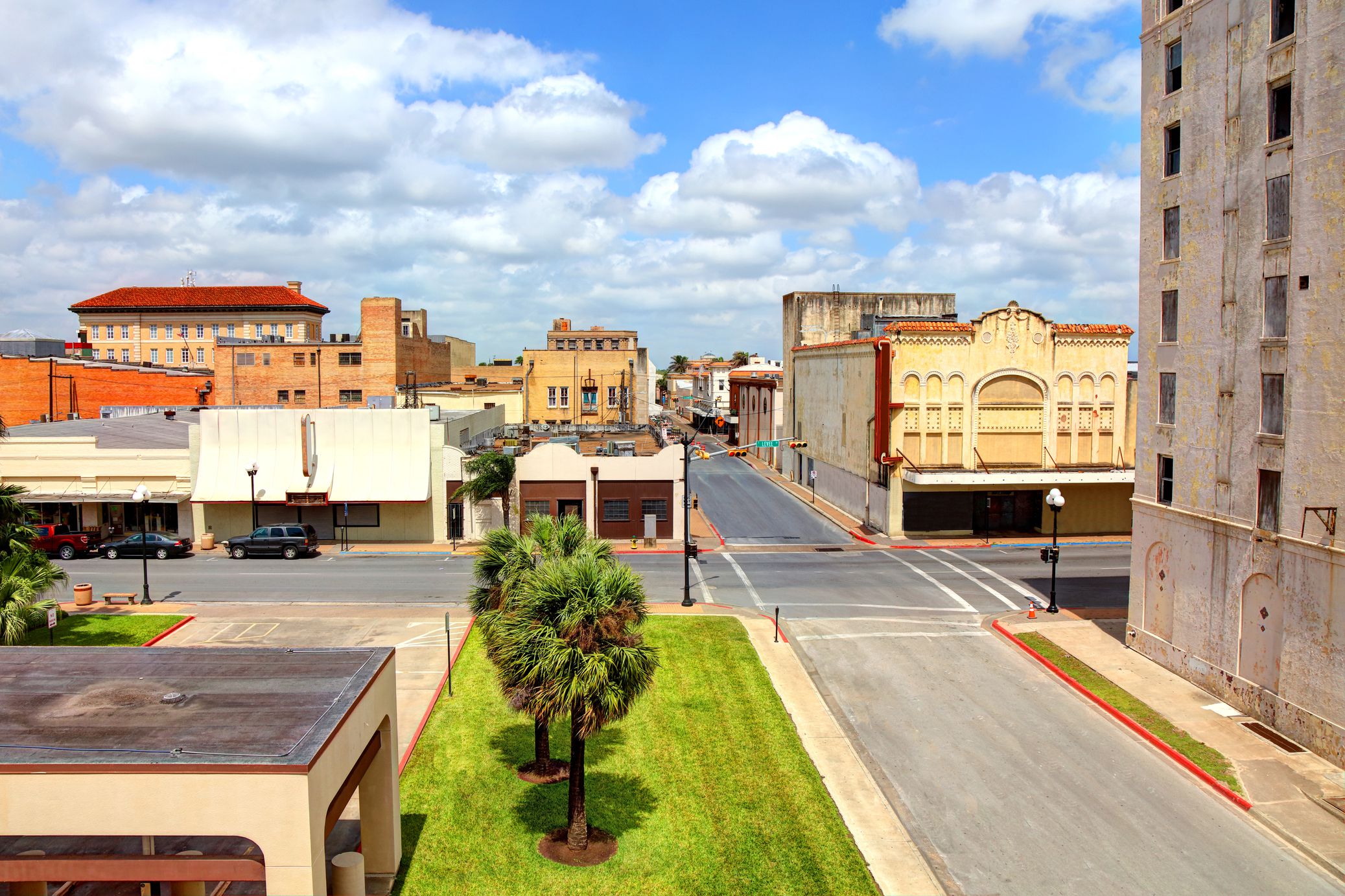 sunny view of brownsville, texas streets