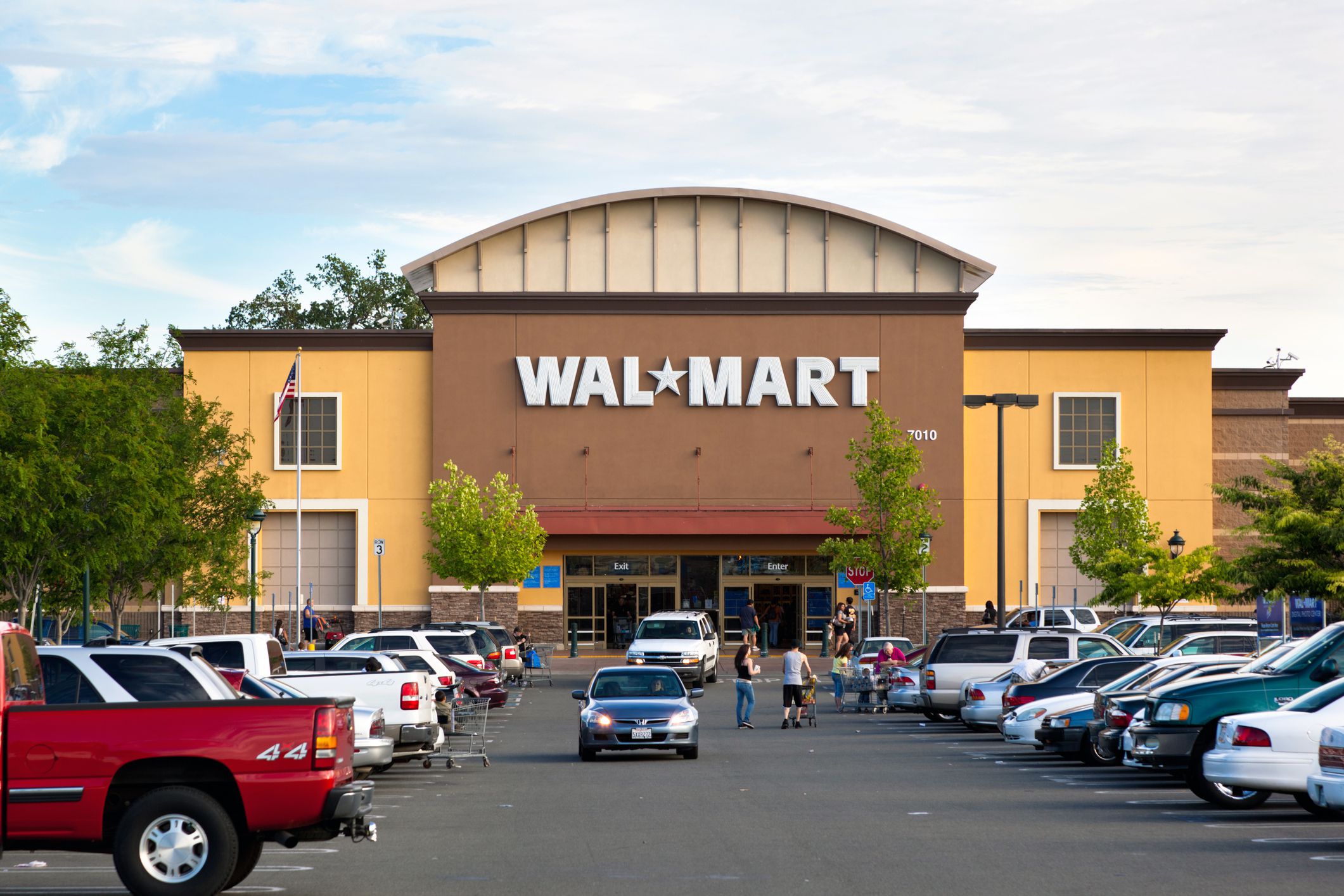 walmart and parking lot