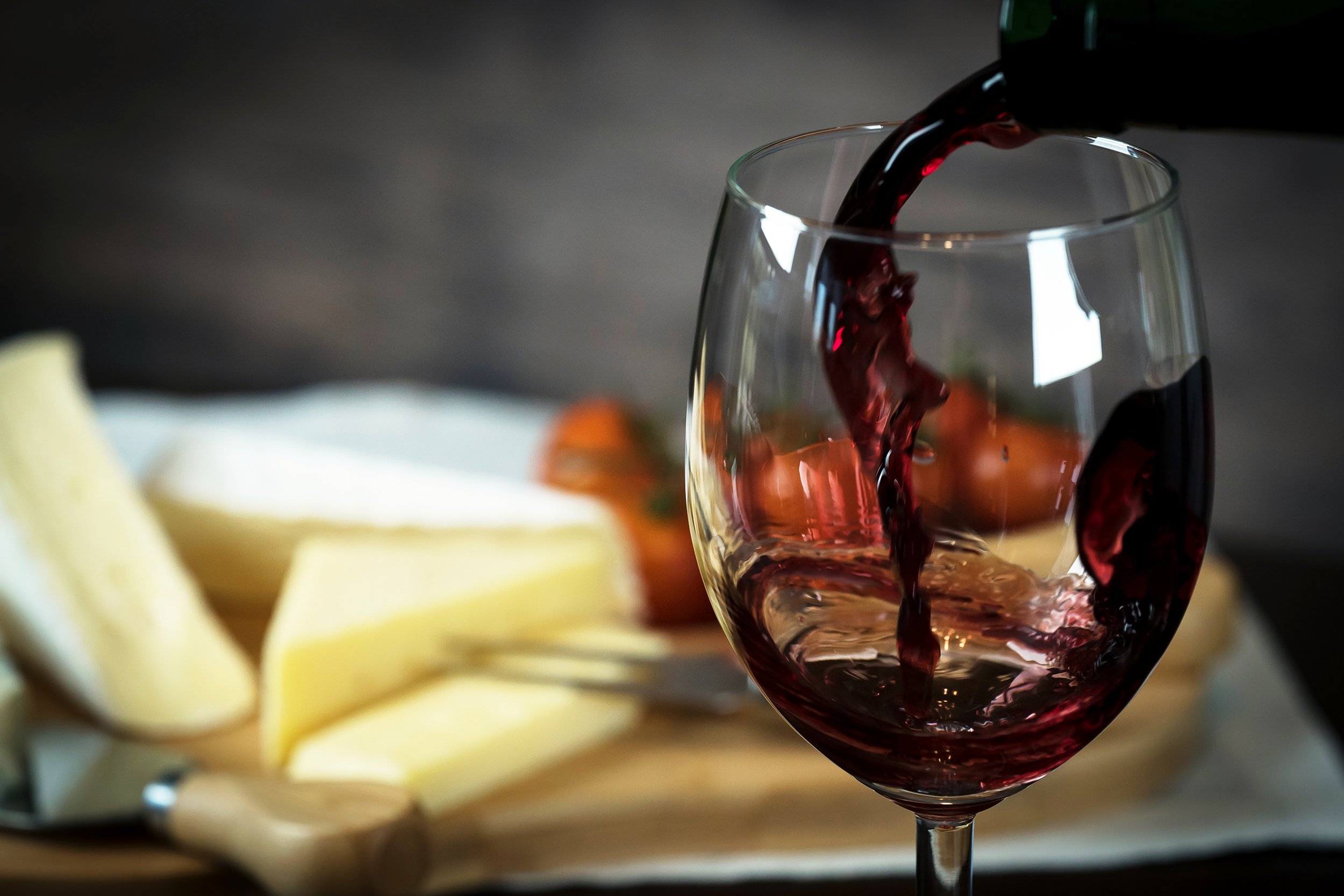 Pouring a glass of wine