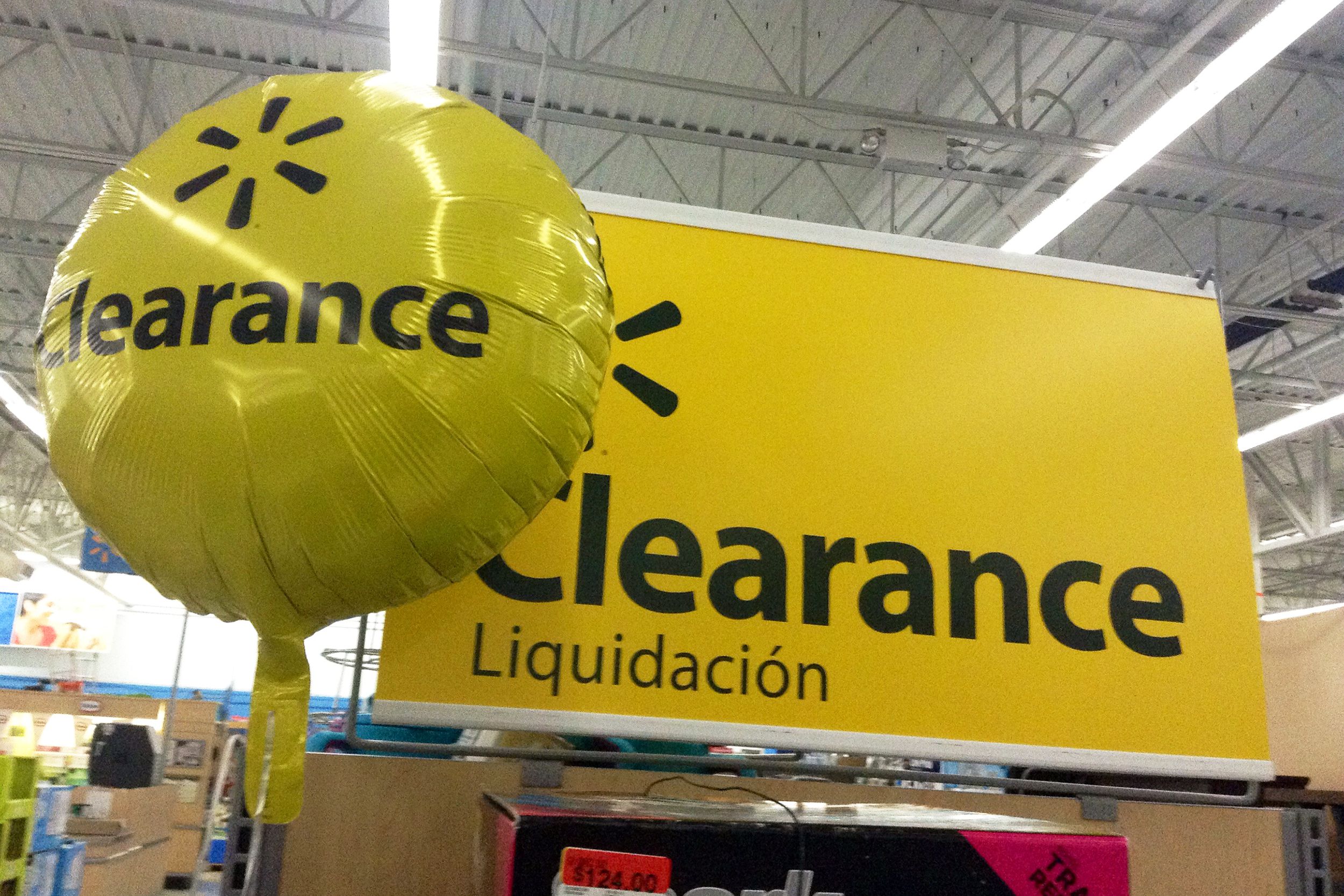 Walmart clearance section