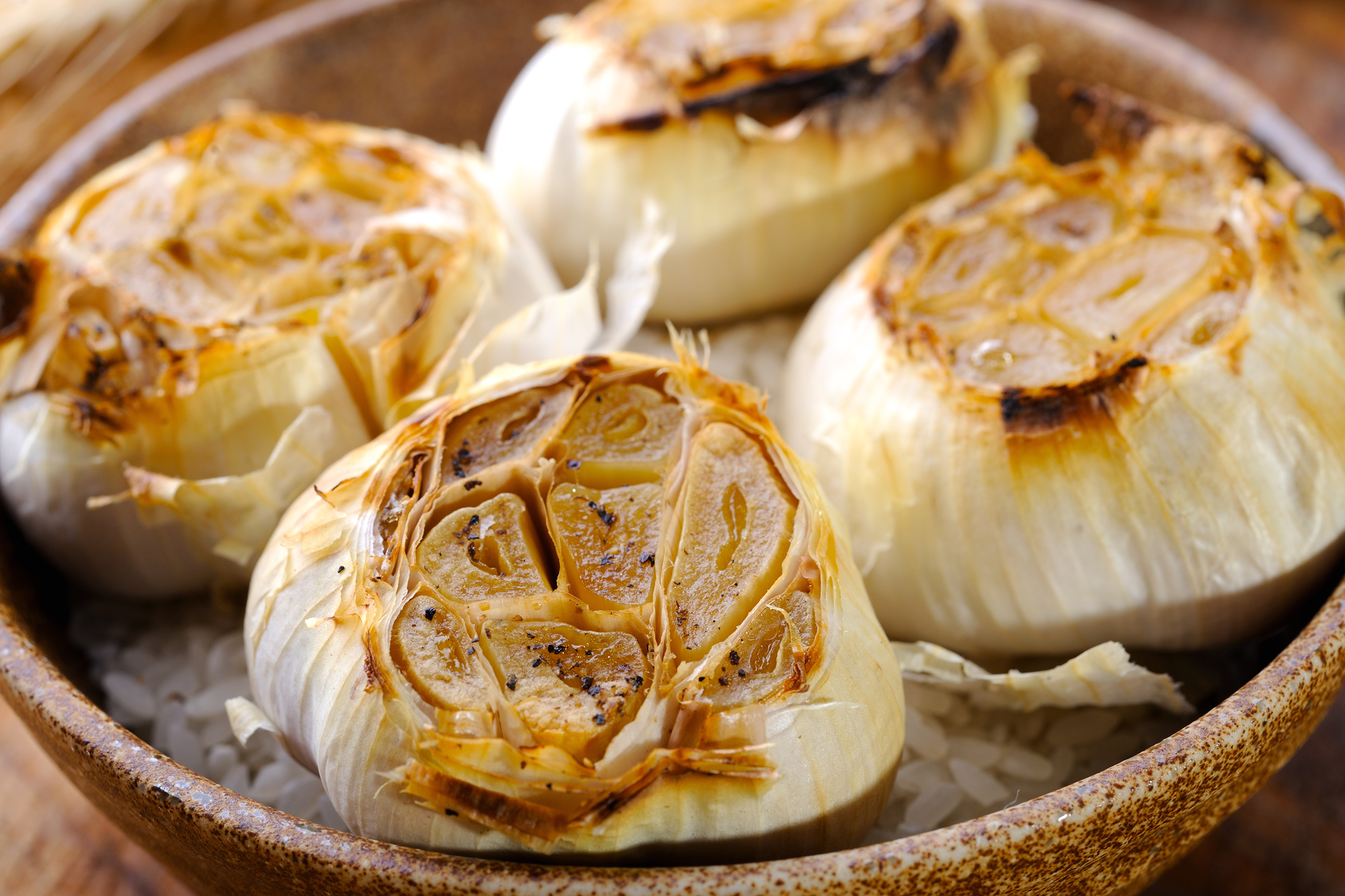Roasted garlic bulbs