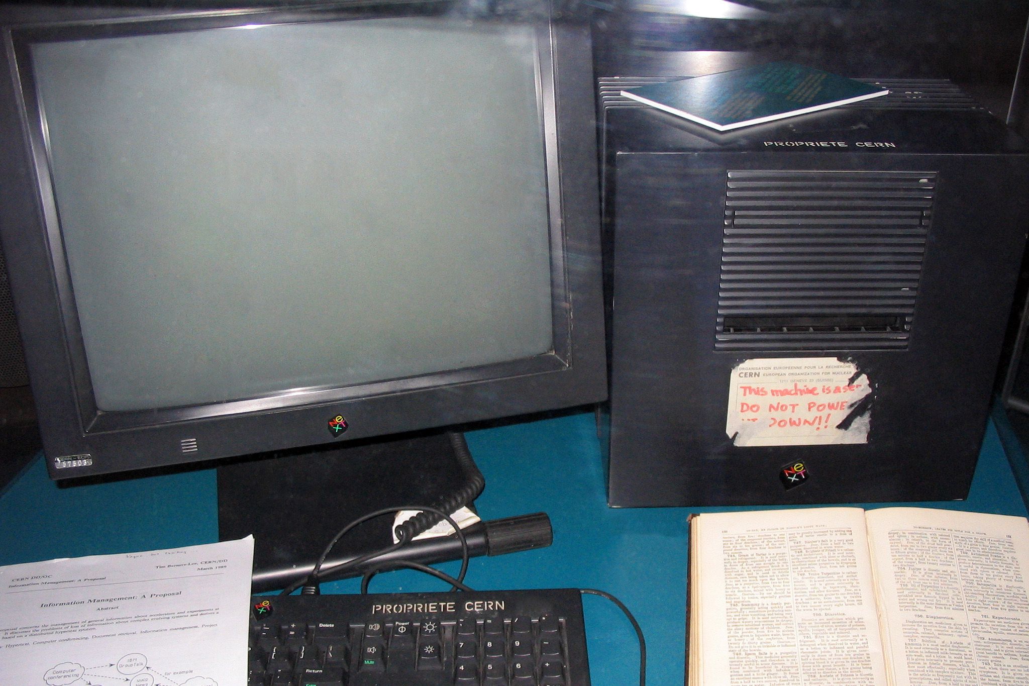 The NeXTcube used by Tim Berners-Lee at CERN became the first Web server.