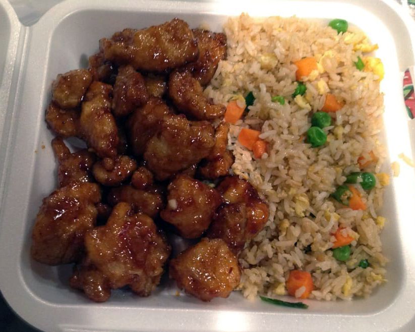 Orange Chicken and Fried Rice Bigger Plate, Panda Express