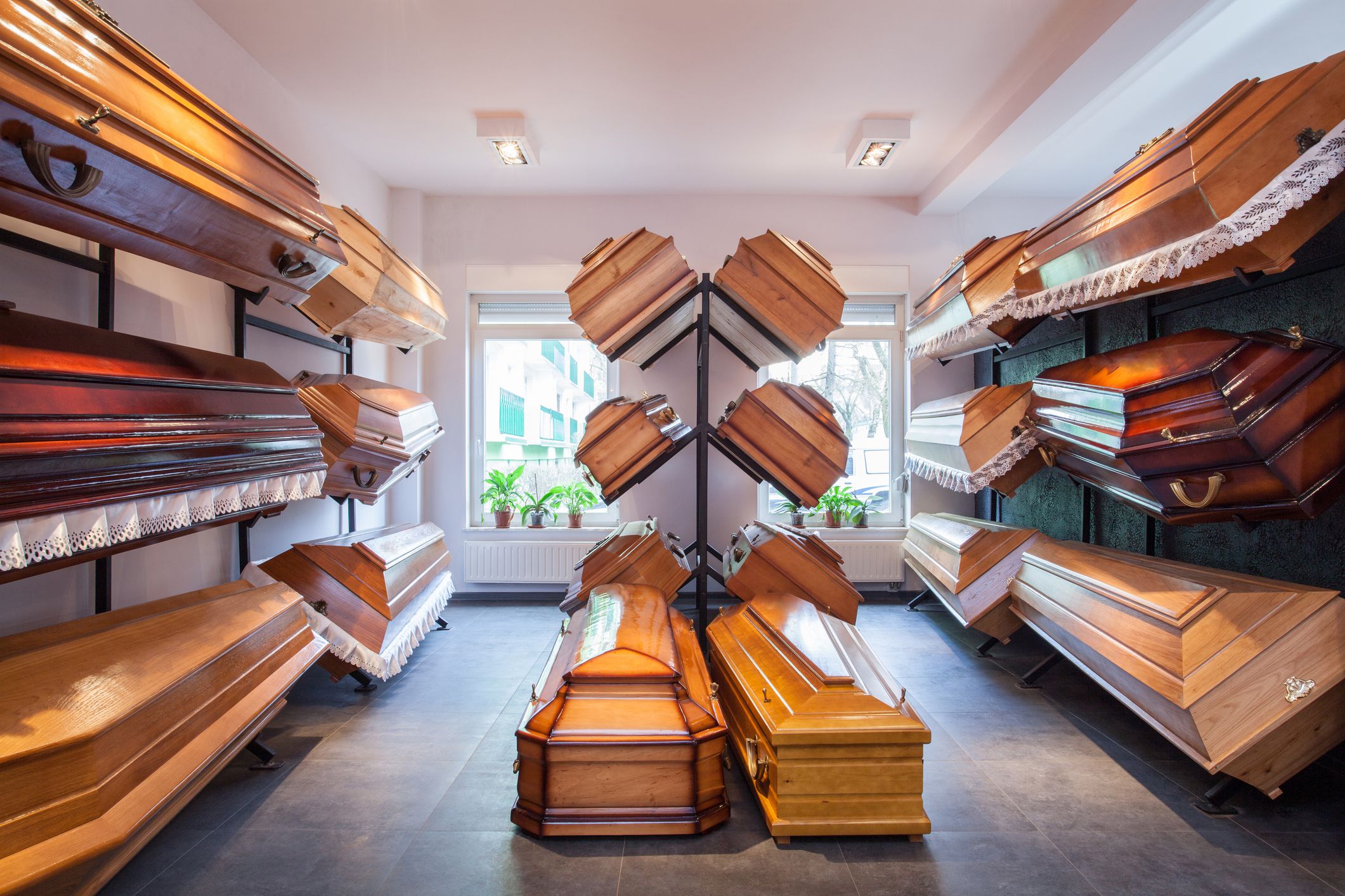 coffin viewing room