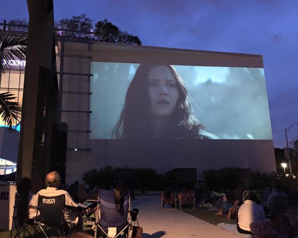 The New World Center's ExoStage outdoor movie