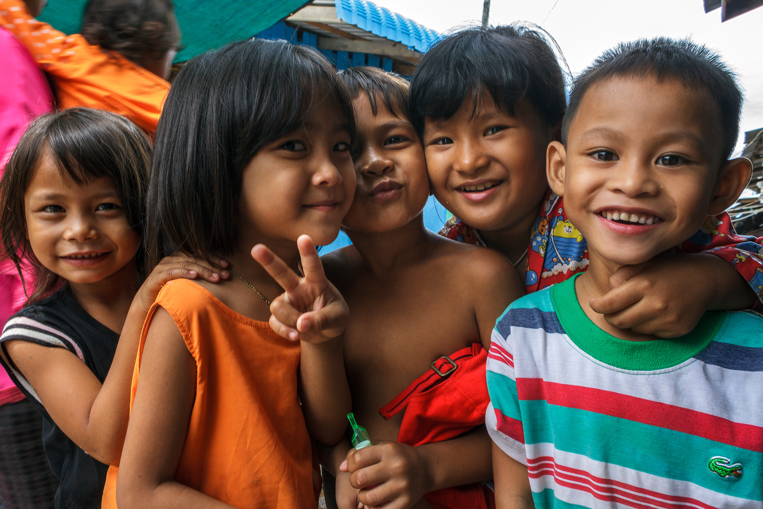 Group of young children from Phillipines