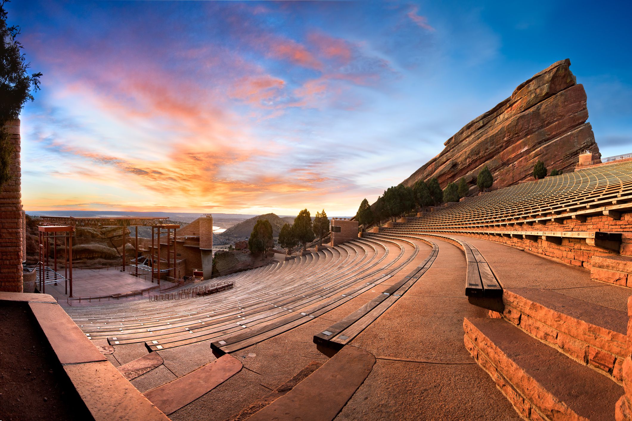 Red Rocks Amphitheatre, Morrison, Colorado at sunrise