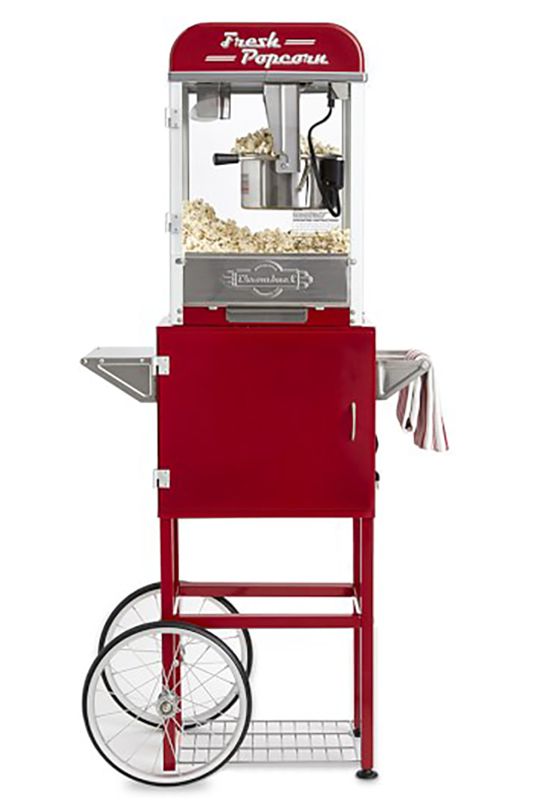 Throwback Movie Theatre Popcorn Machine with Cart