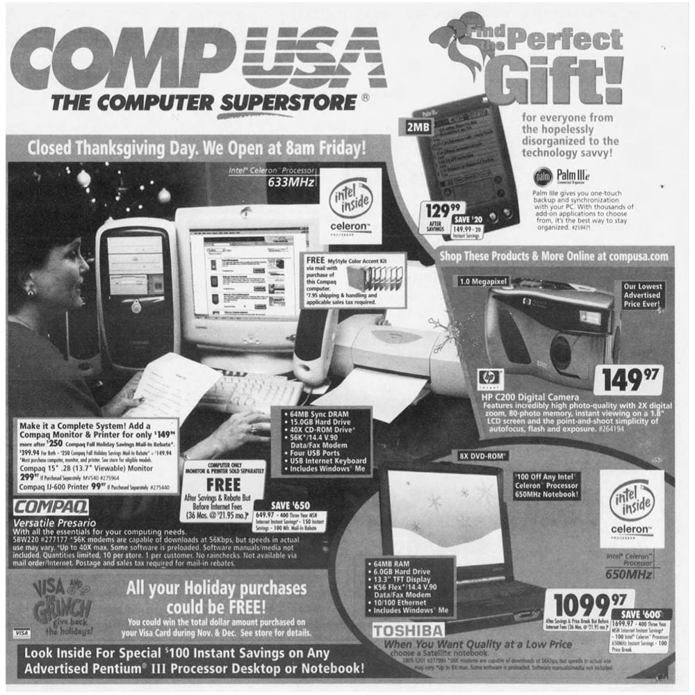 2000 — $600 or More Off Computers At CompUSA