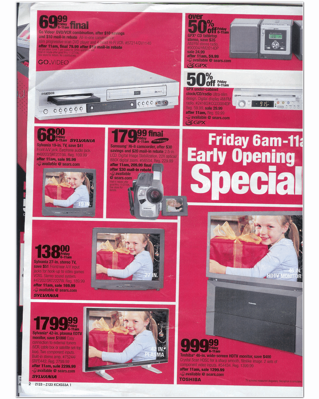 2004 — Save $1,000 on a 42