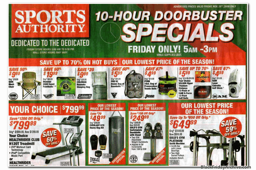 2008 — Save $1,200 on a Treadmill At Sports Authority