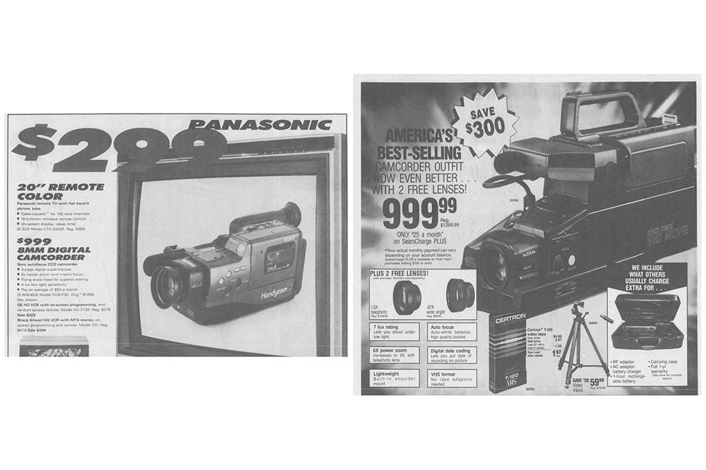 1988 — $300 Off a Bulky Camcorder At Macy's or Sears