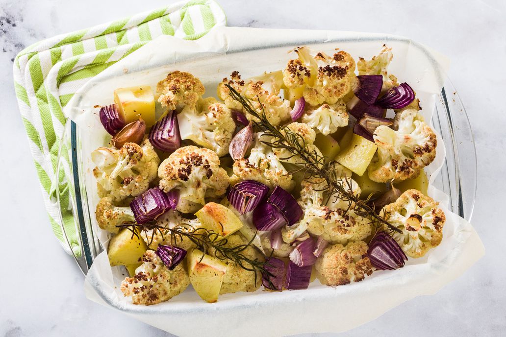 cauliflower stuffing in oven dish