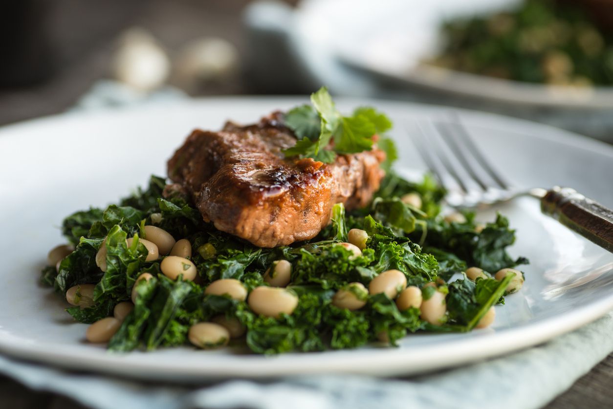 white bean kale salad
