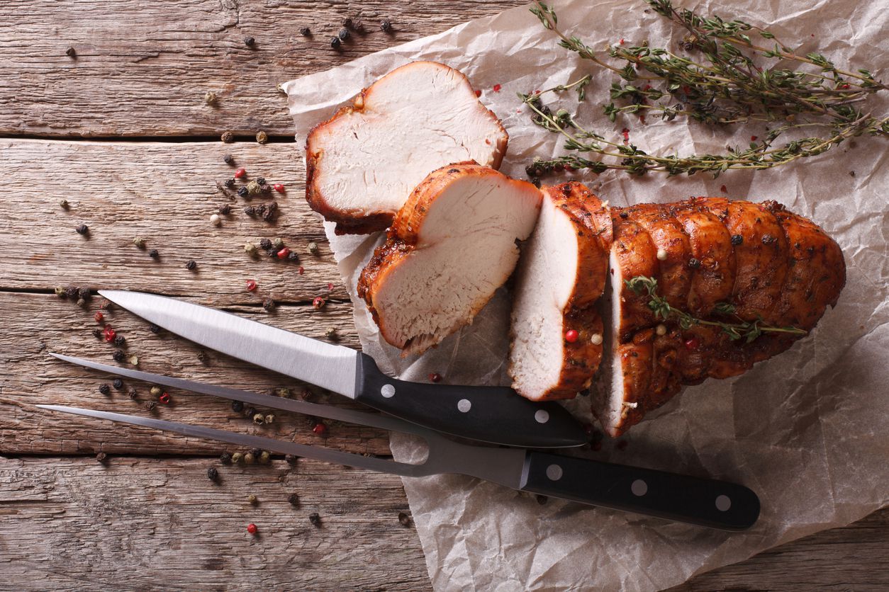 roasted turkey with peppercorn