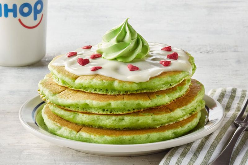 Grinch's Green Pancakes at IHOP