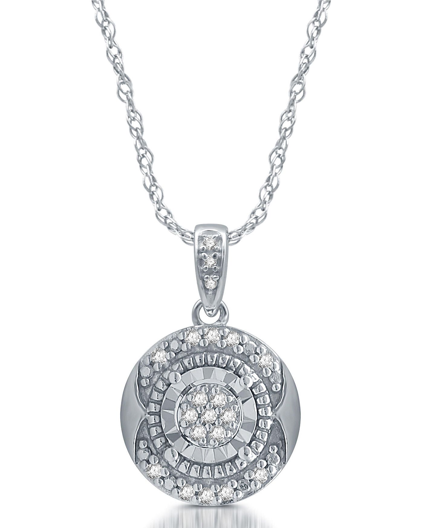 Sterling Silver Diamond Pendant