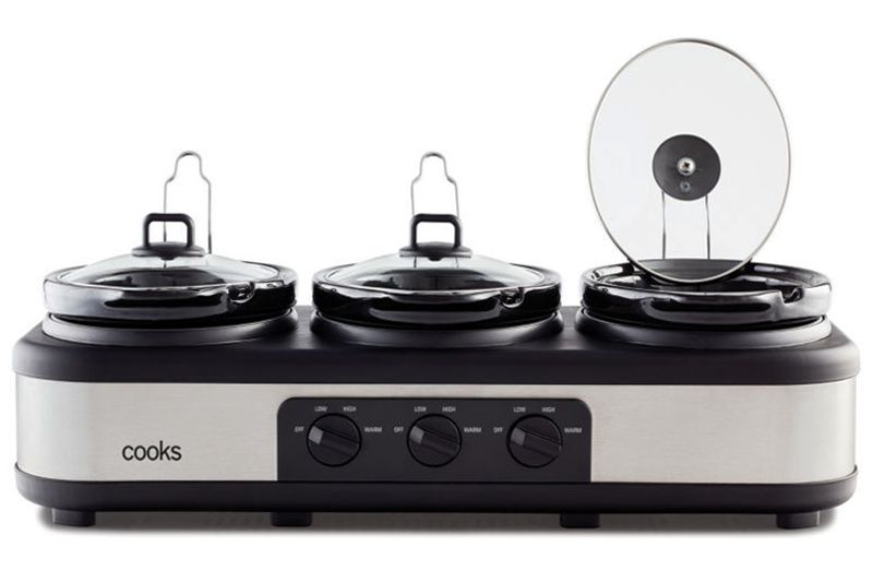 Cooks 2.5-Quart Triple Slow Cooker