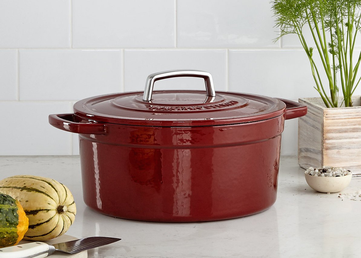 Martha Stewart Collection Enameled Cast Iron 6 Qt. Round Dutch Oven