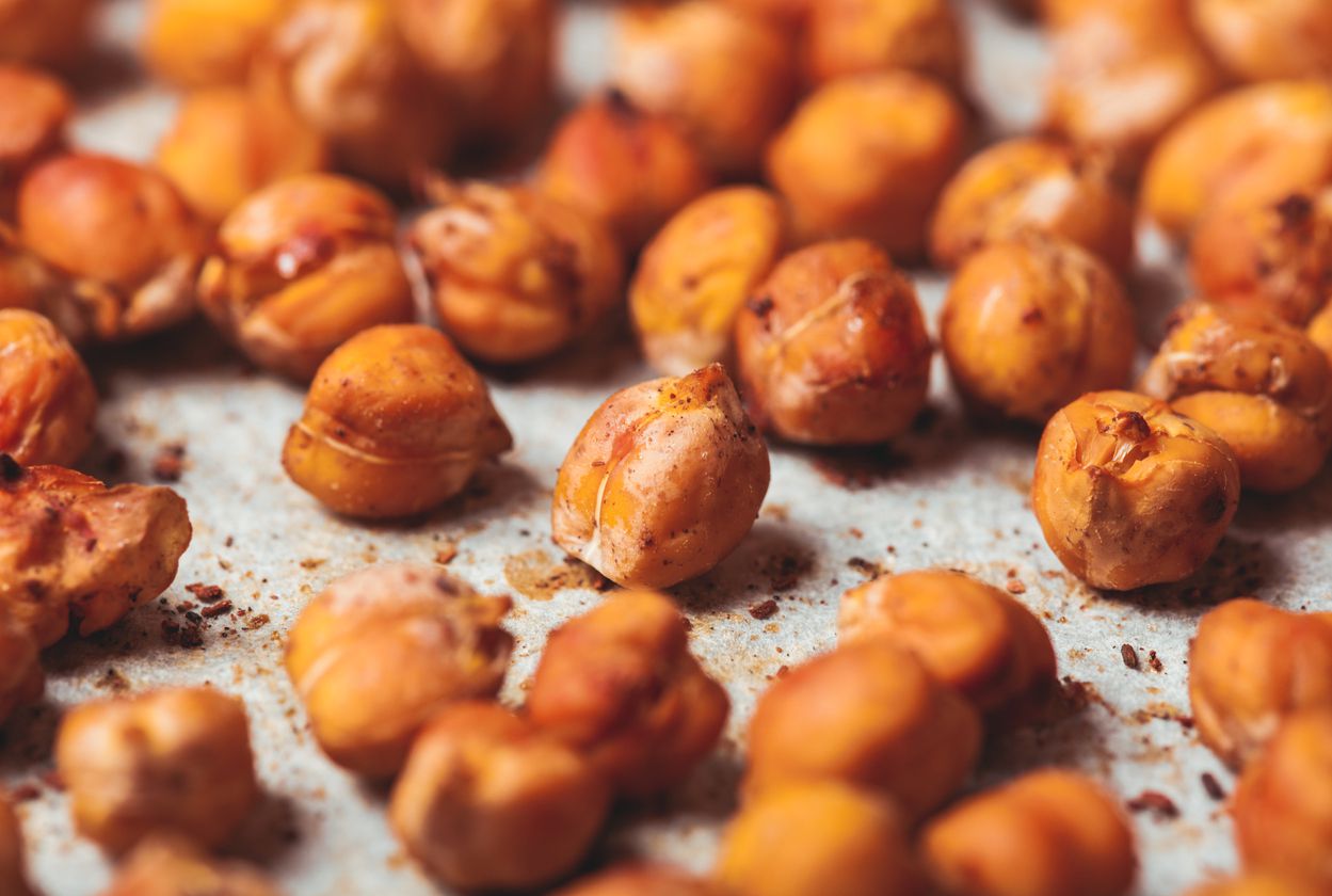 Chili-Lime Roasted Chickpeas