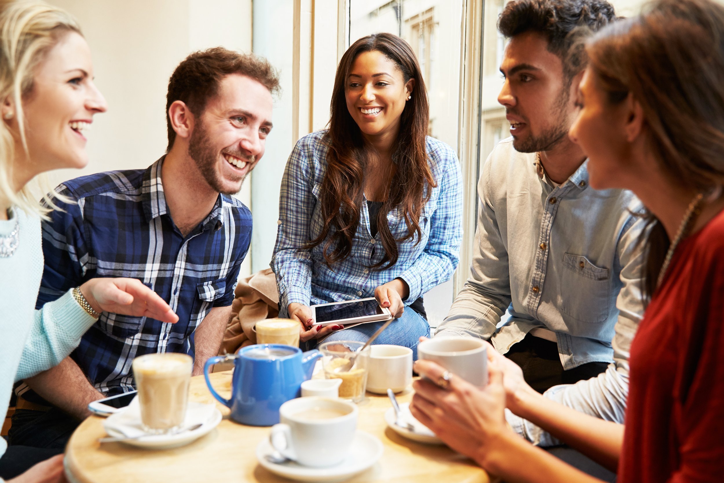 group of friends In a cafe
