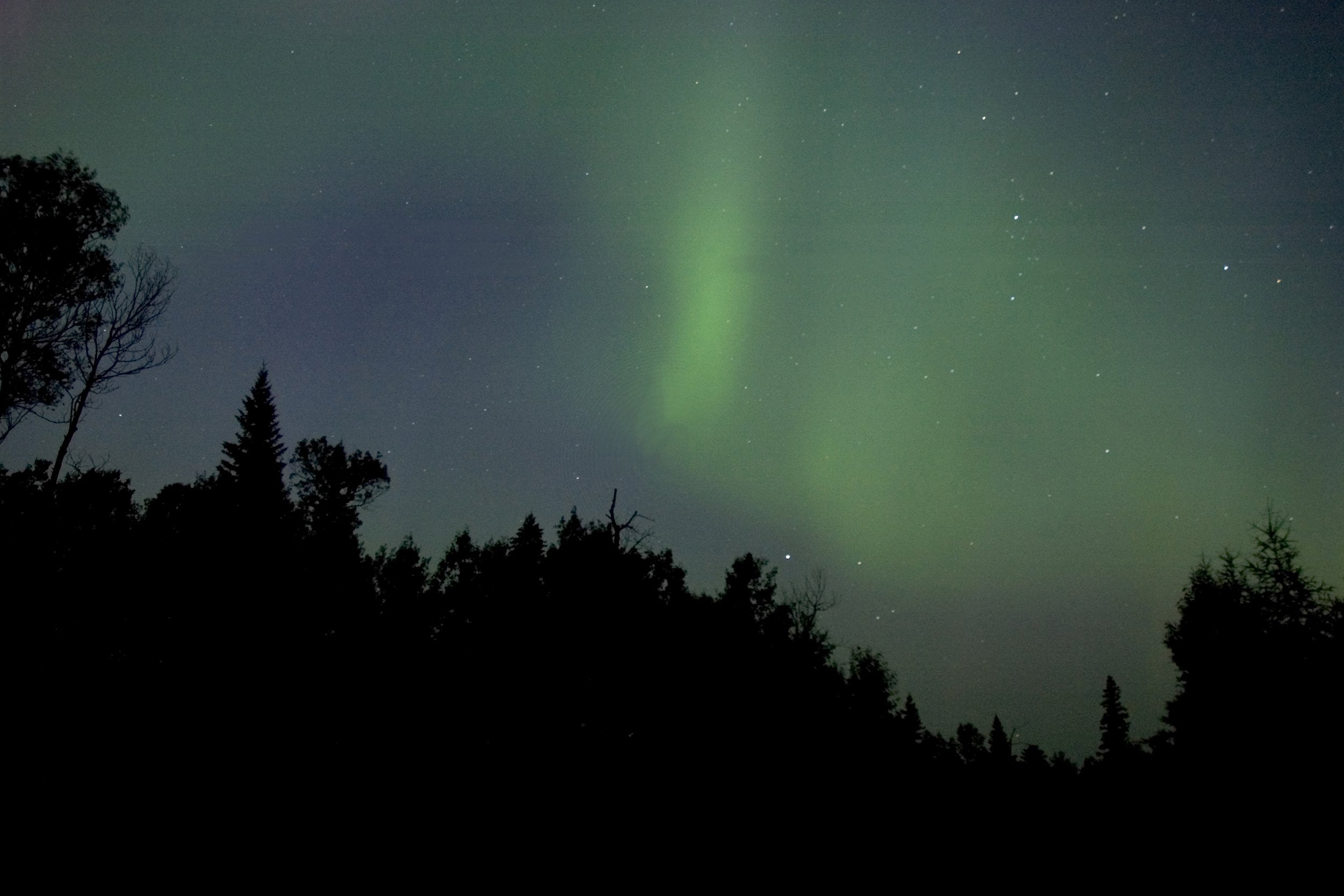 northern lights in Torrance Barrens Night Sky Preserve, Ontario