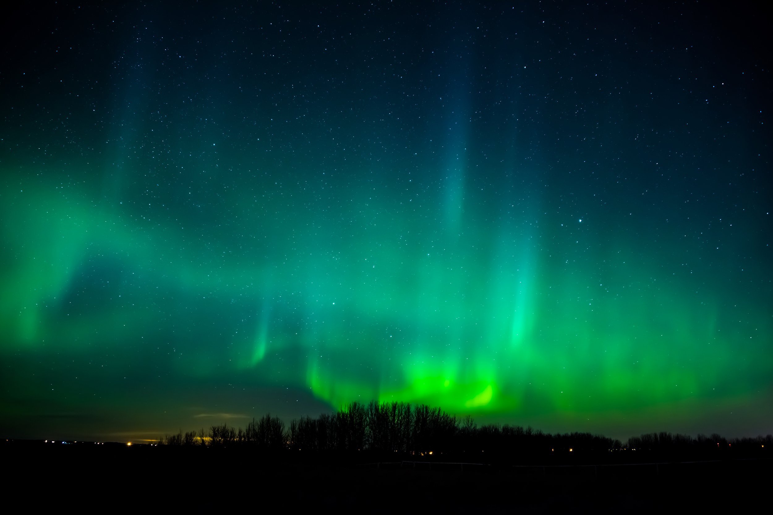 northern lights above Idaho Panhandle National Forests