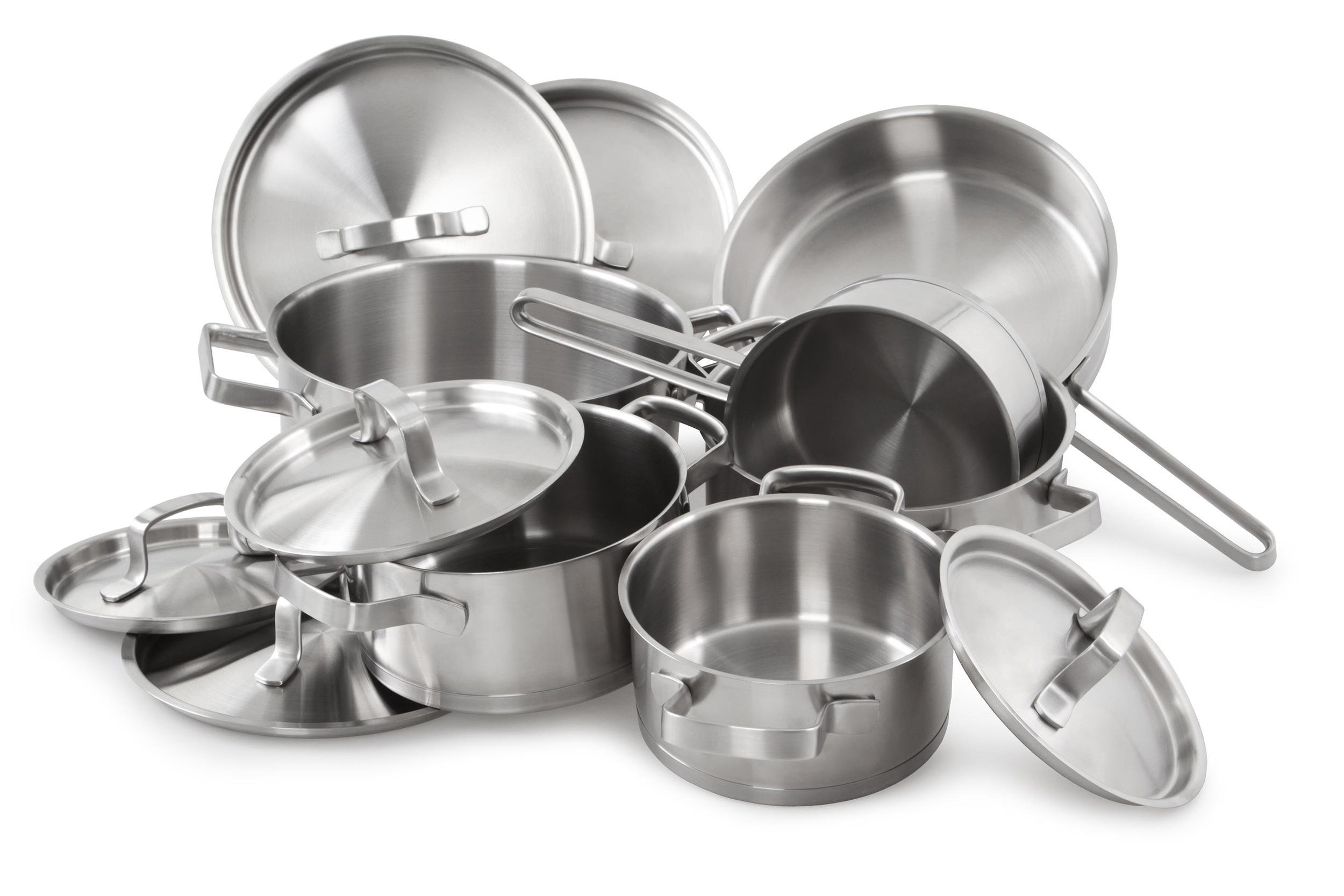 stainless steel pots and pans