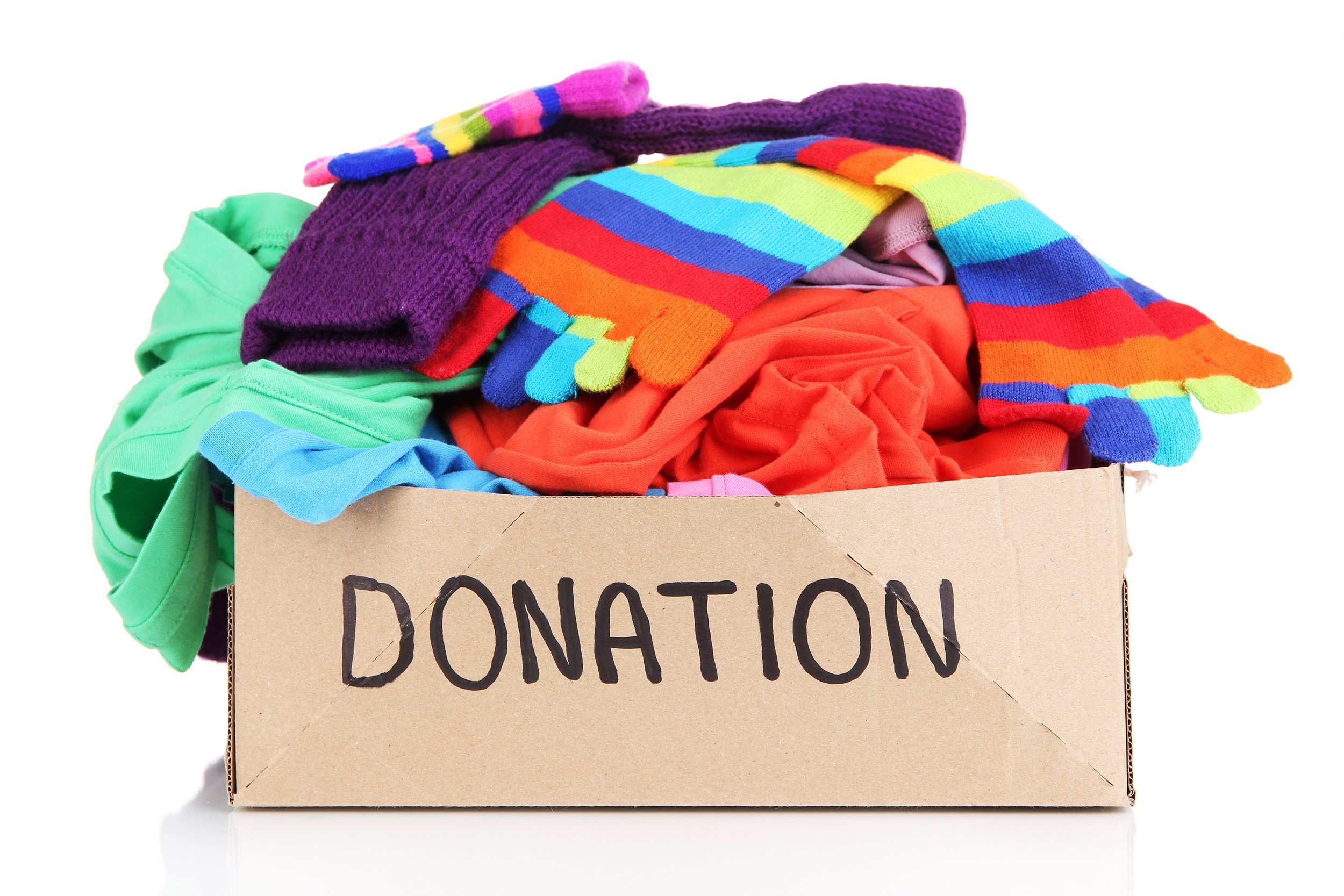 donation box of clothes