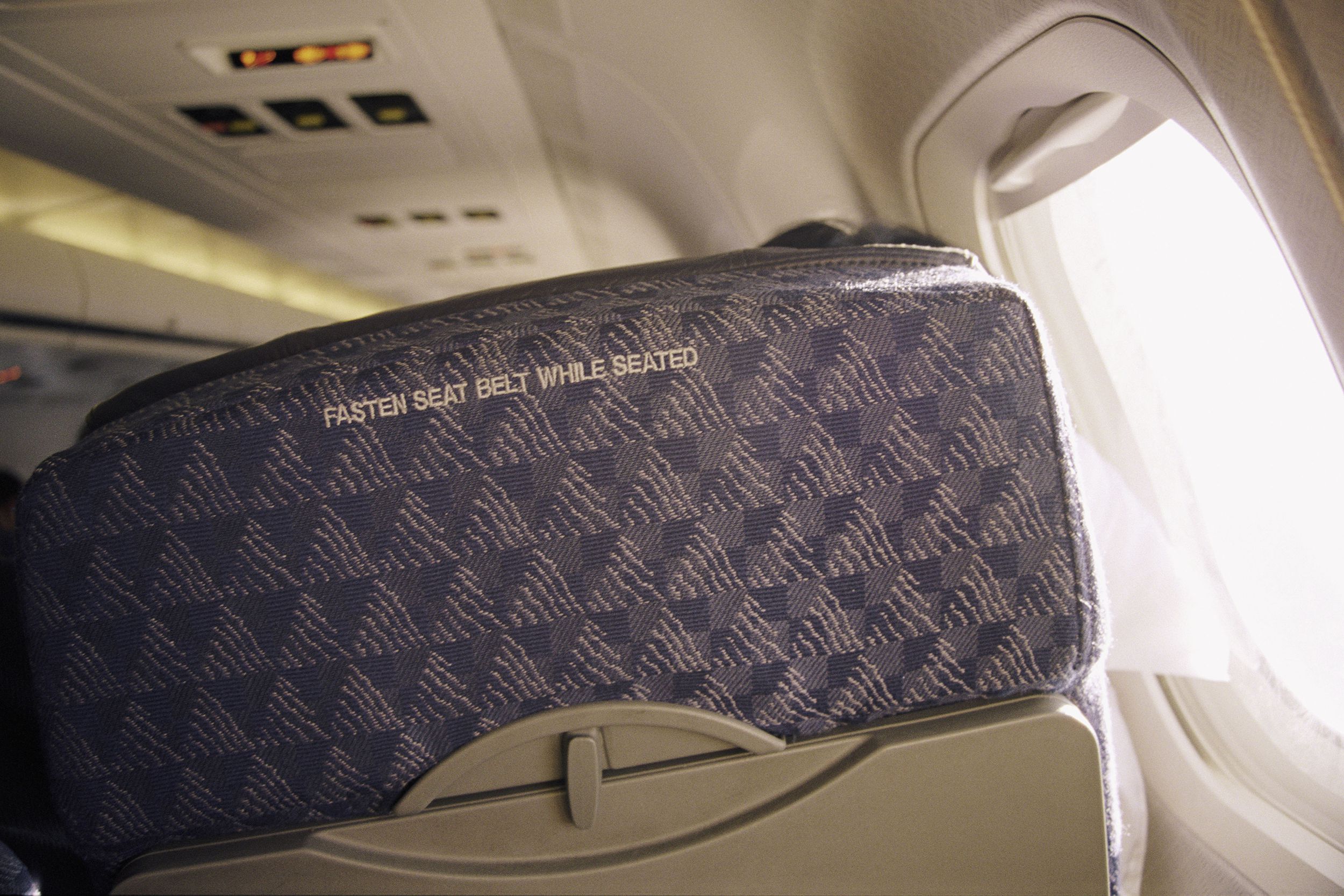 back of airplane seat