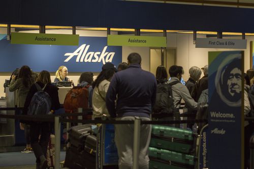 Alaska Airlines Check-in Counter in PDX Airport