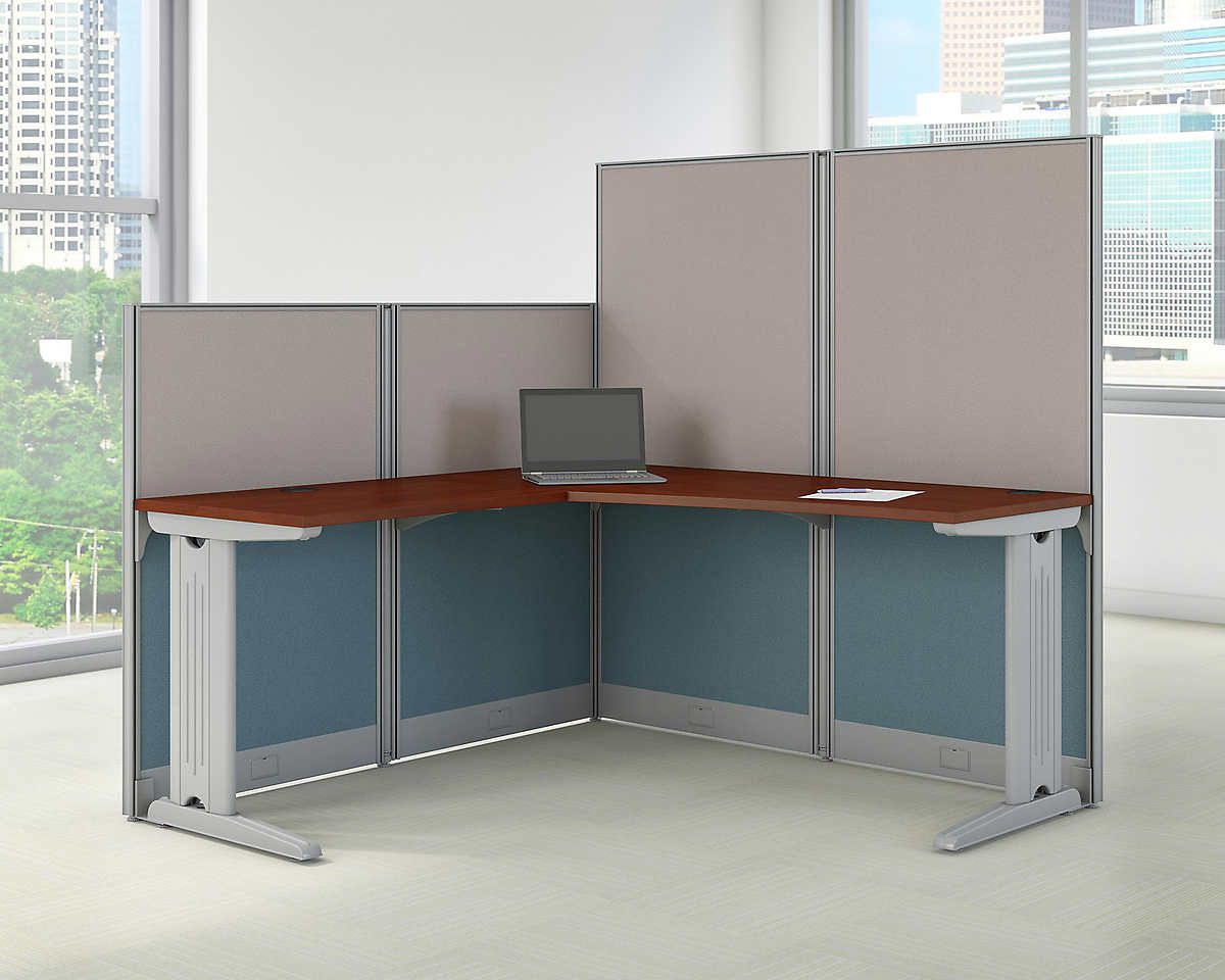 Bush Office In An Hour 65W x 65D L-Shaped Cubical Workstation