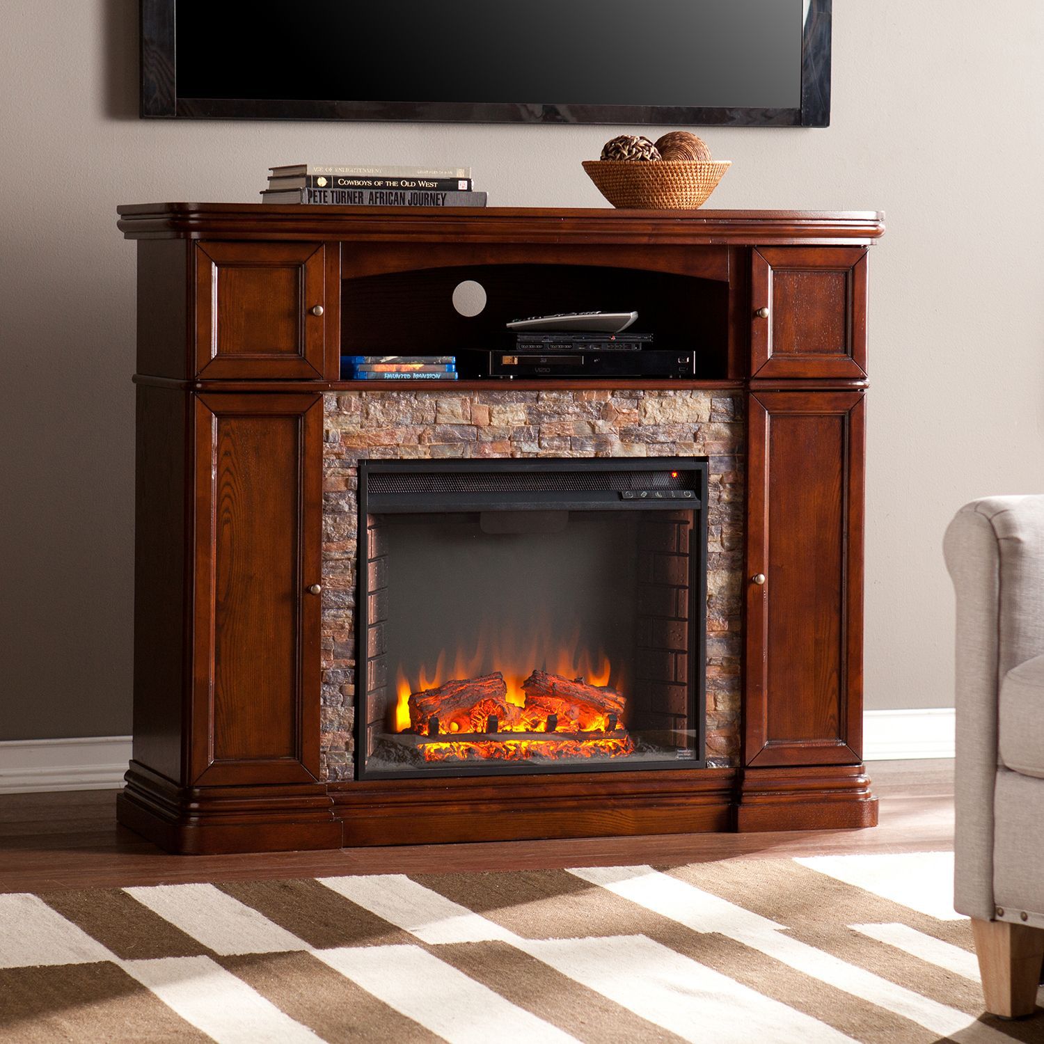 Burlington Electric Fireplace Media Console