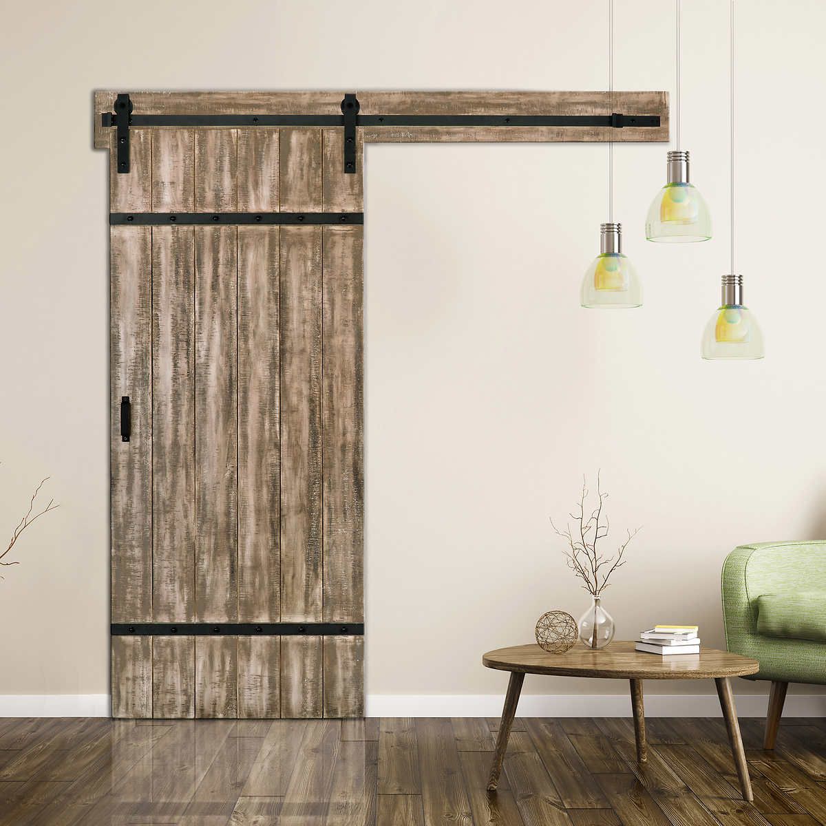 Renin Authentic Barn Door with Hardware Kit & Easy Glide