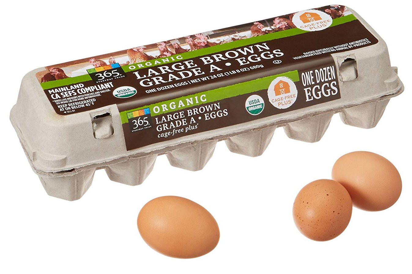 Whole Foods Organic Large Brown Eggs