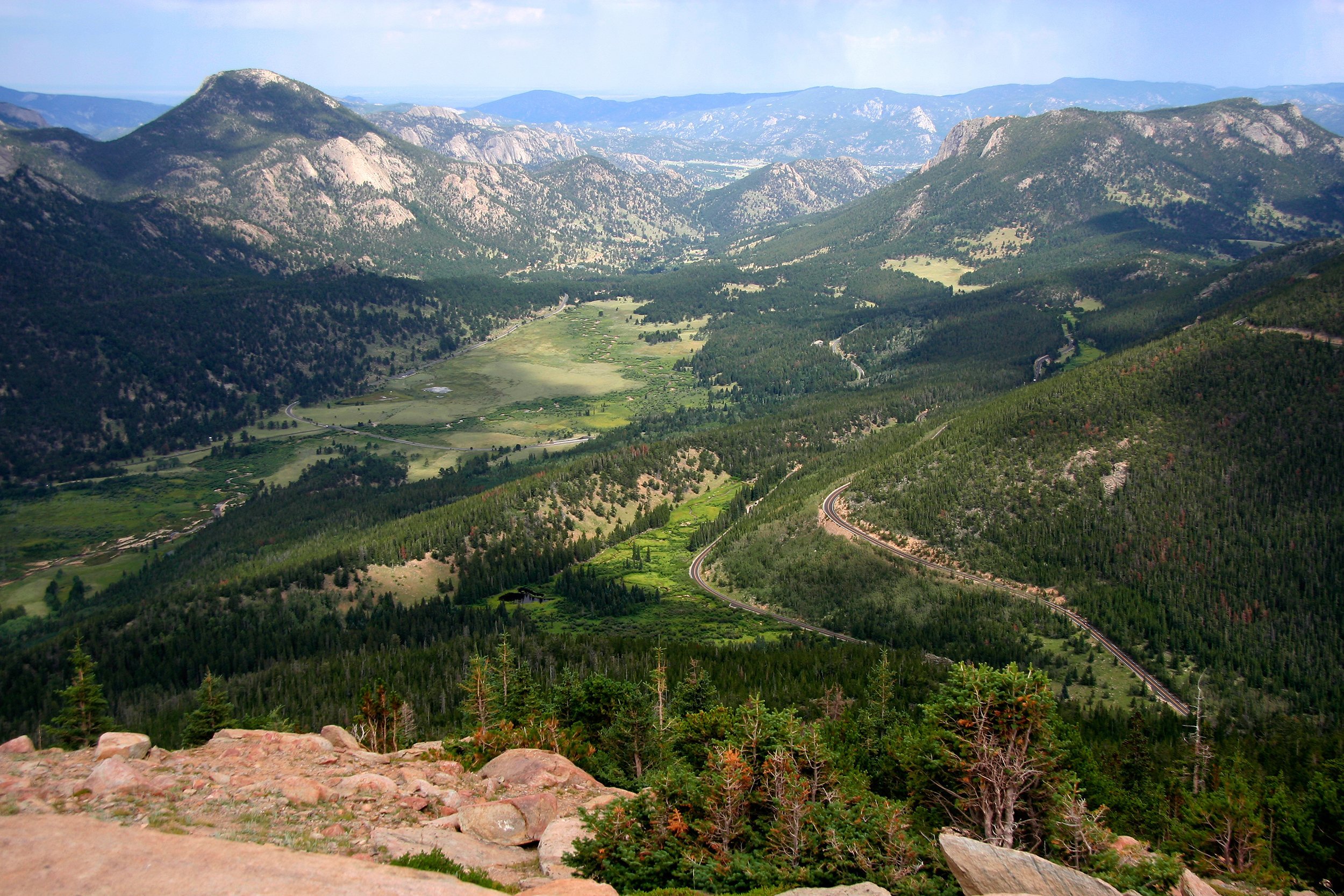 Continental Divide on the Trail Ridge Road in Colorado