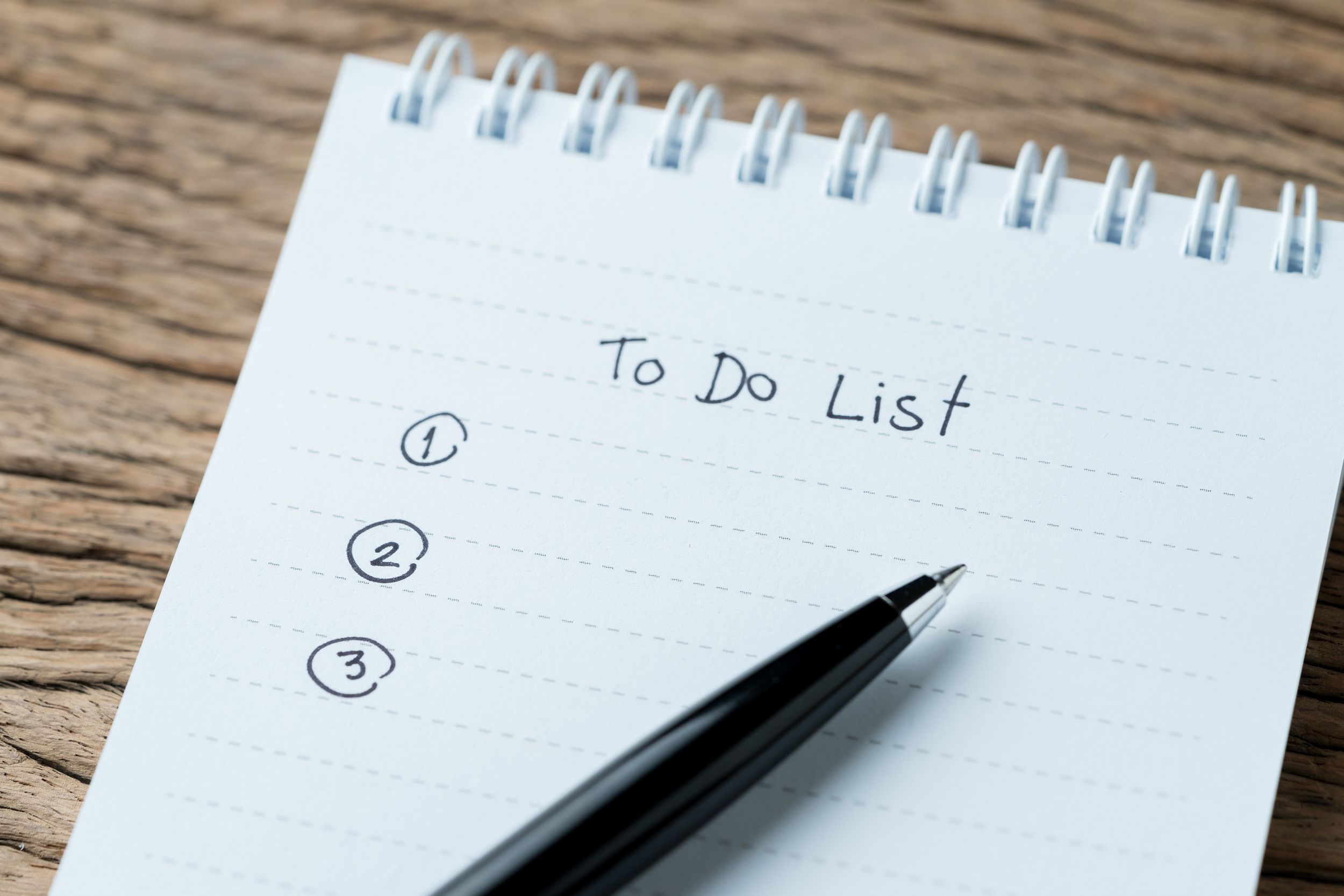 to-do list with pen on paper