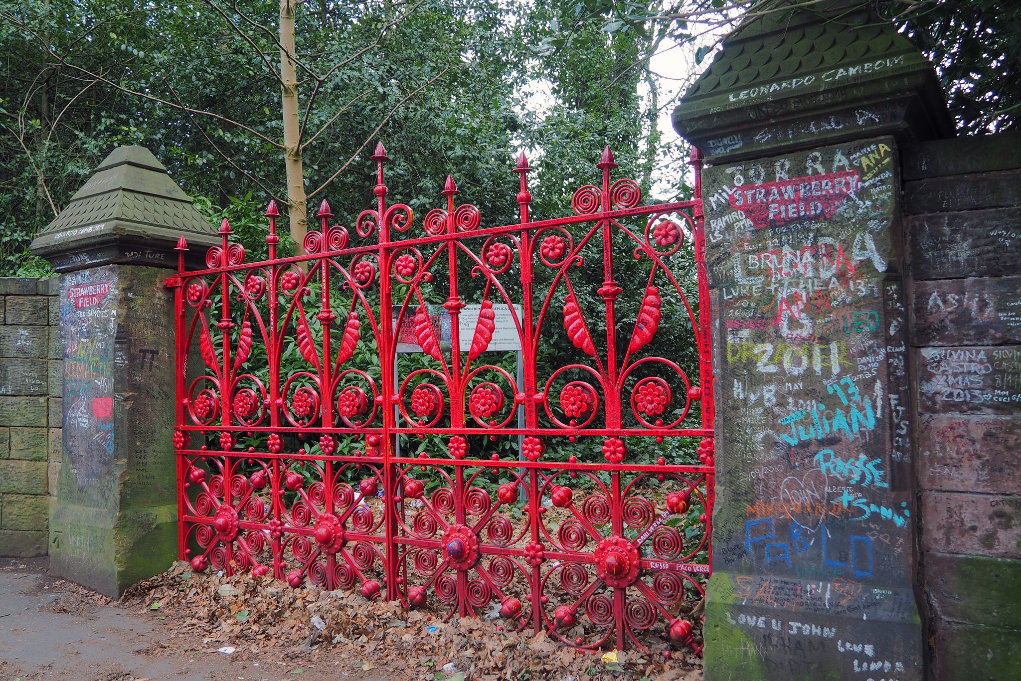 strawberry fields gate in liverpool