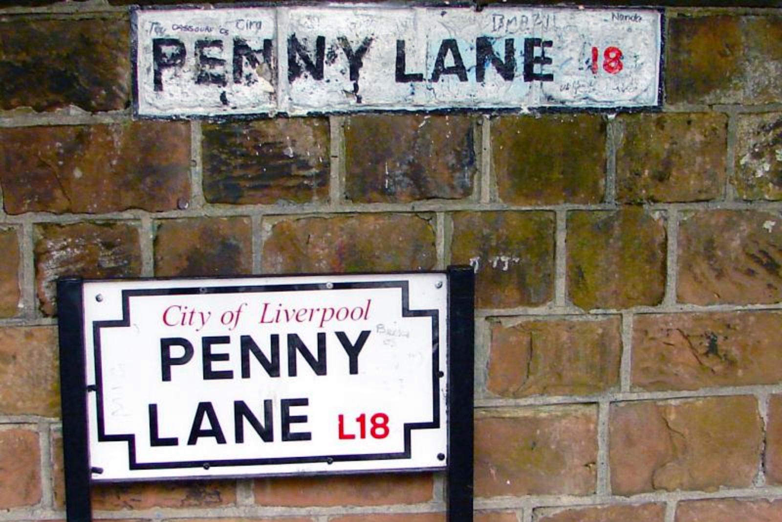 penny lane street signs