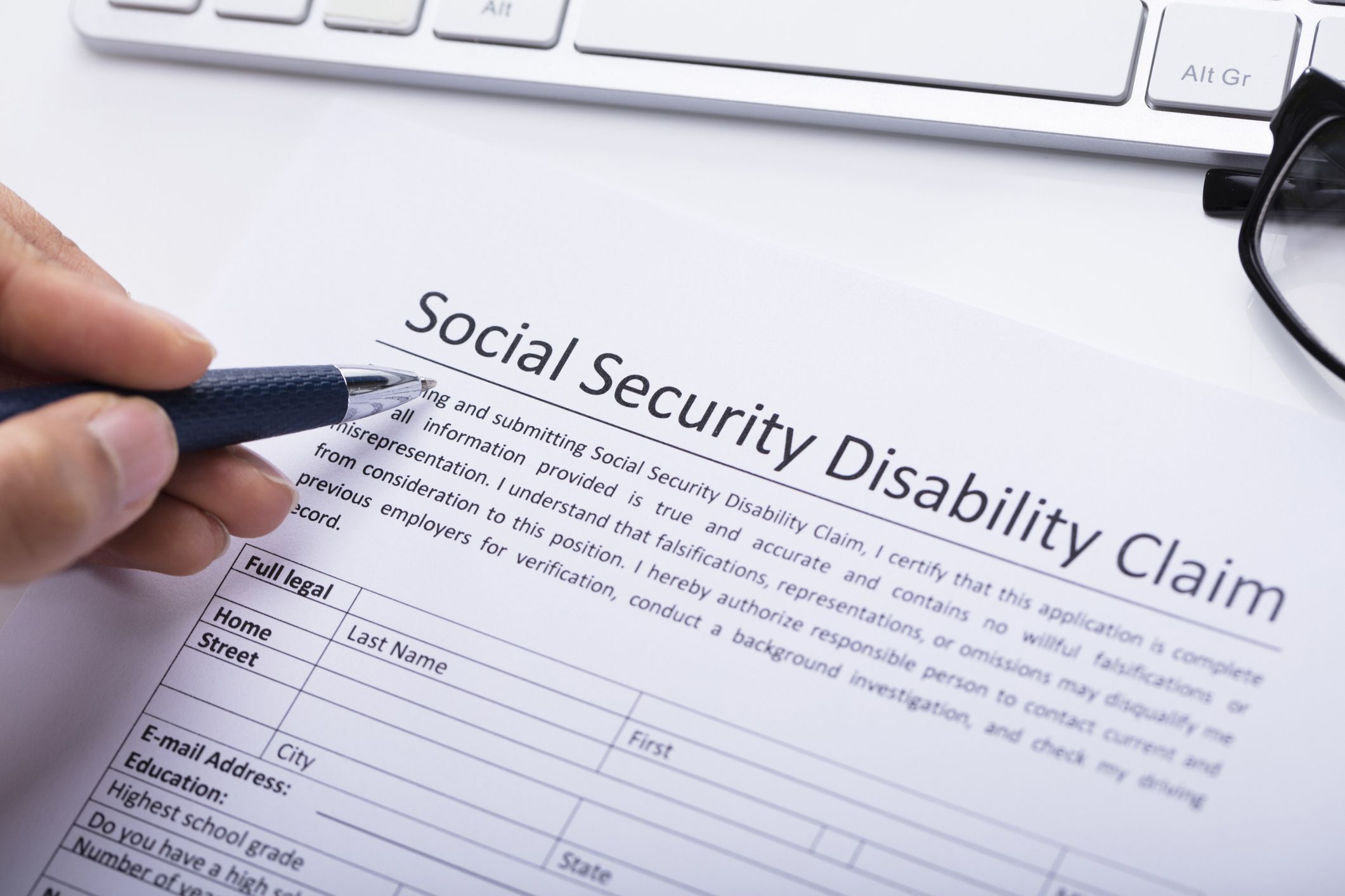 social security disability claim form