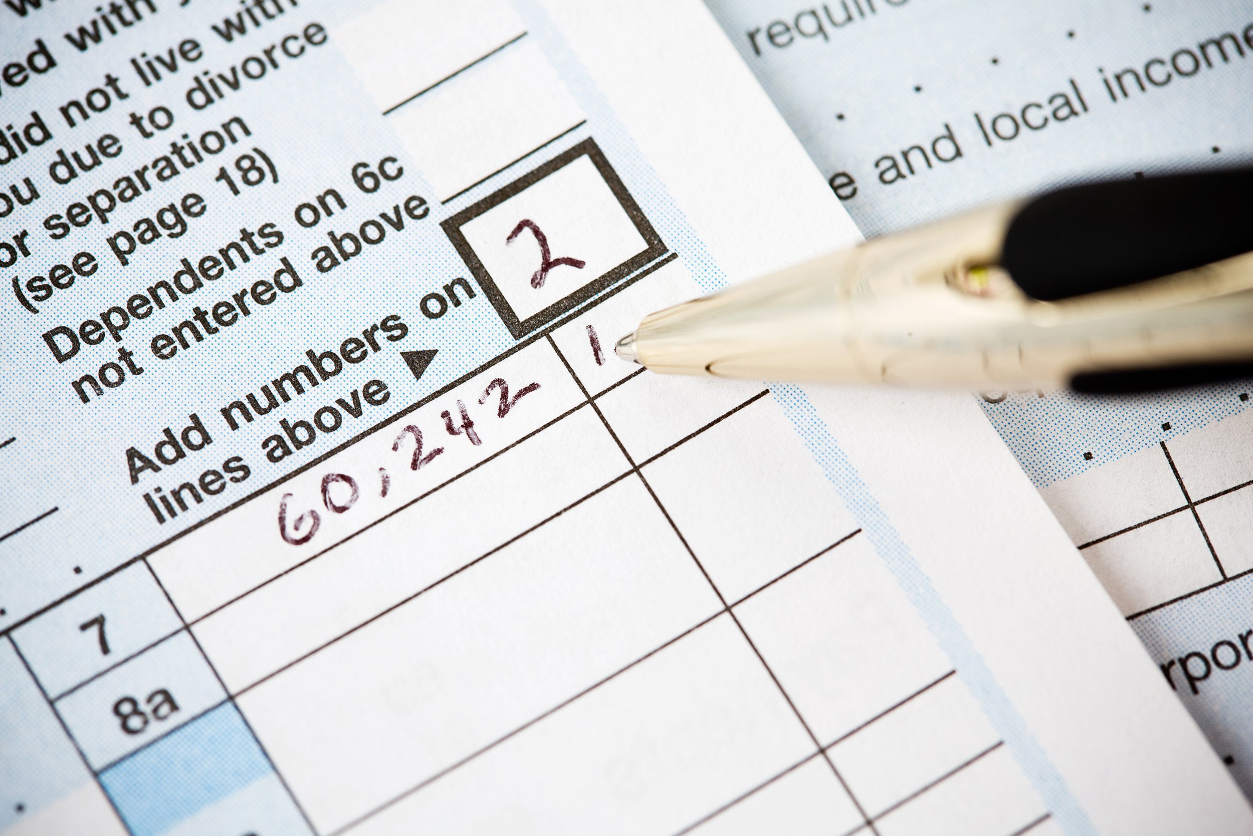 doing taxes on tax form