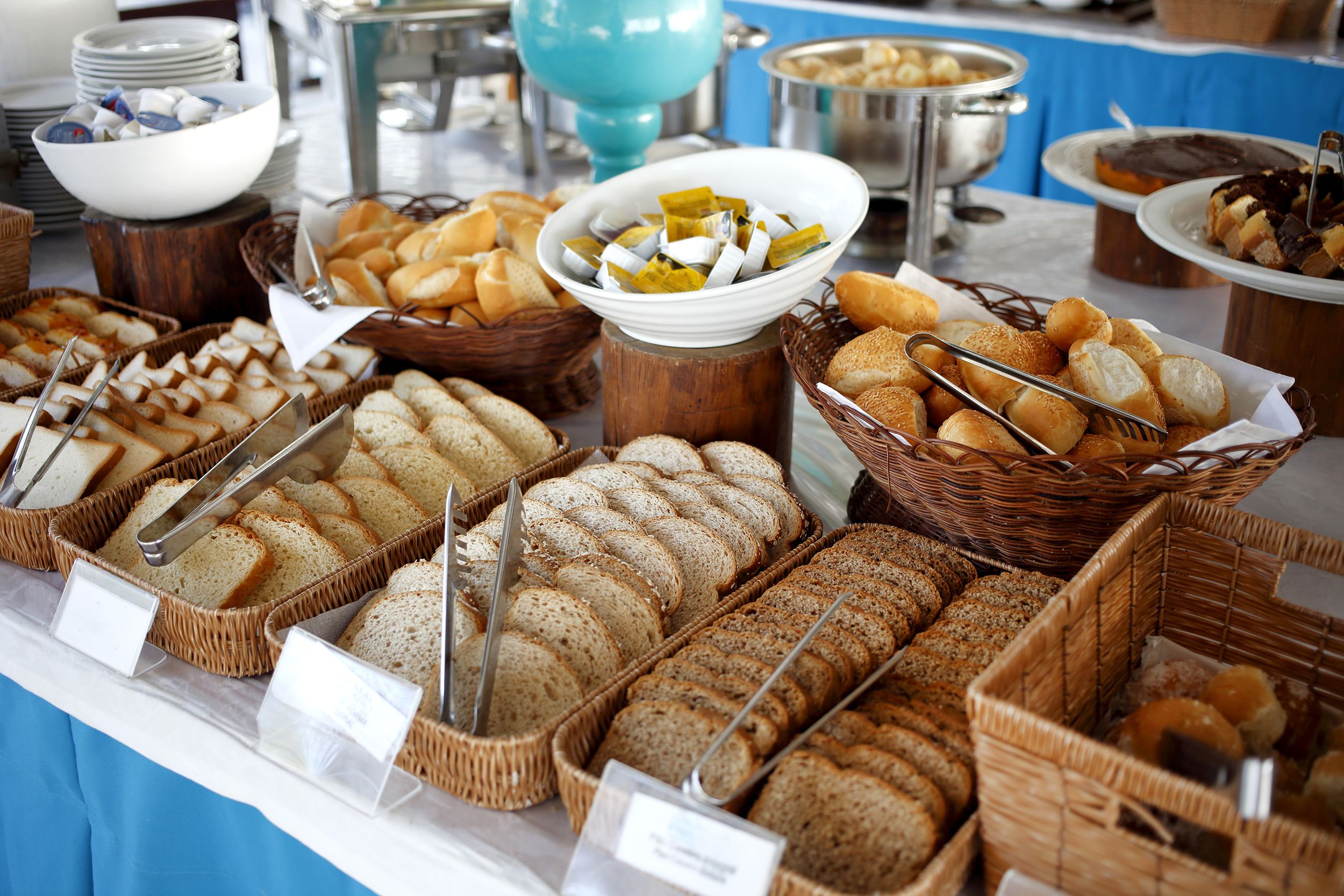 Bread at a buffet