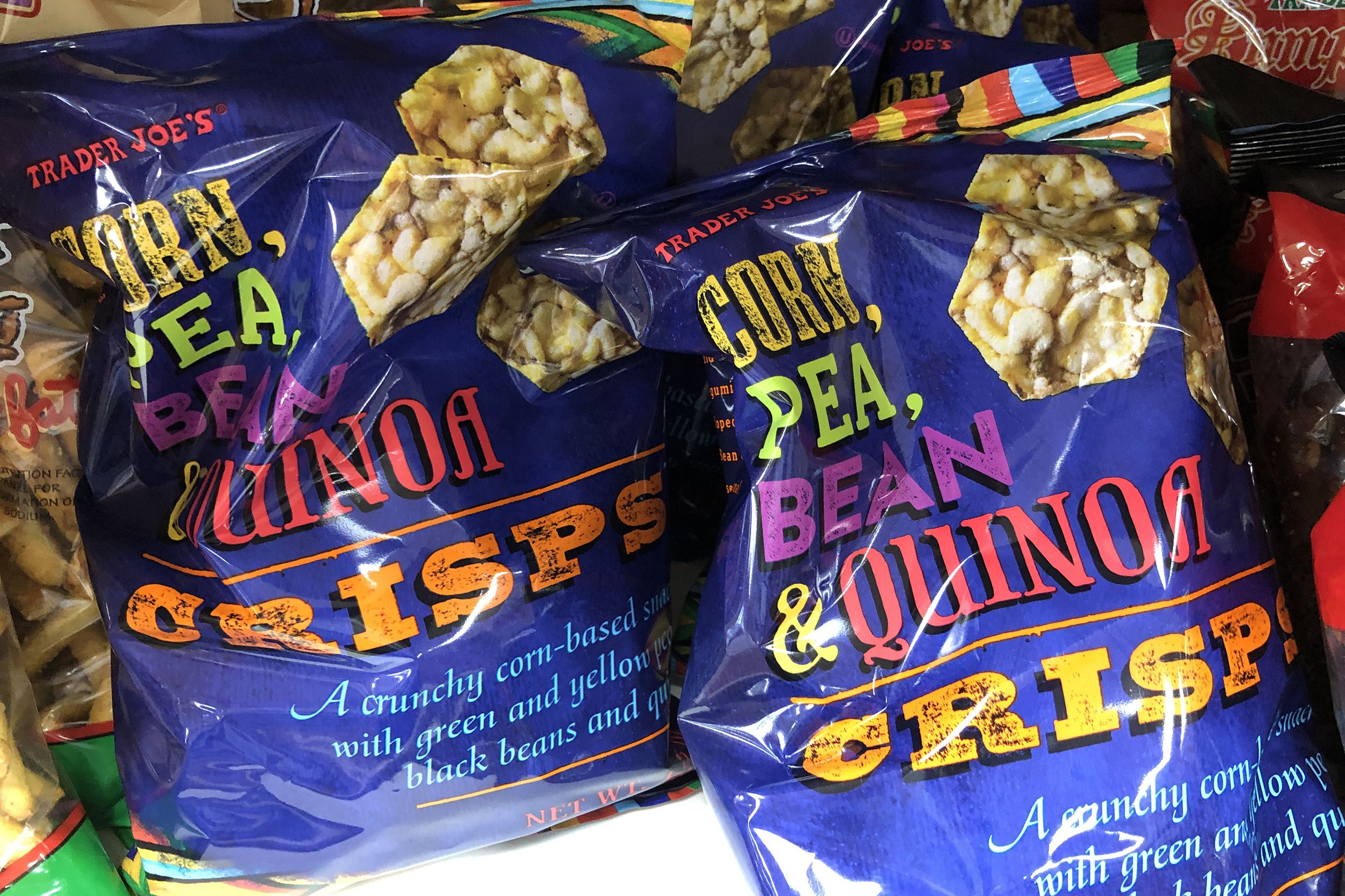 Corn, Pea, Bean and Quinoa Crisps