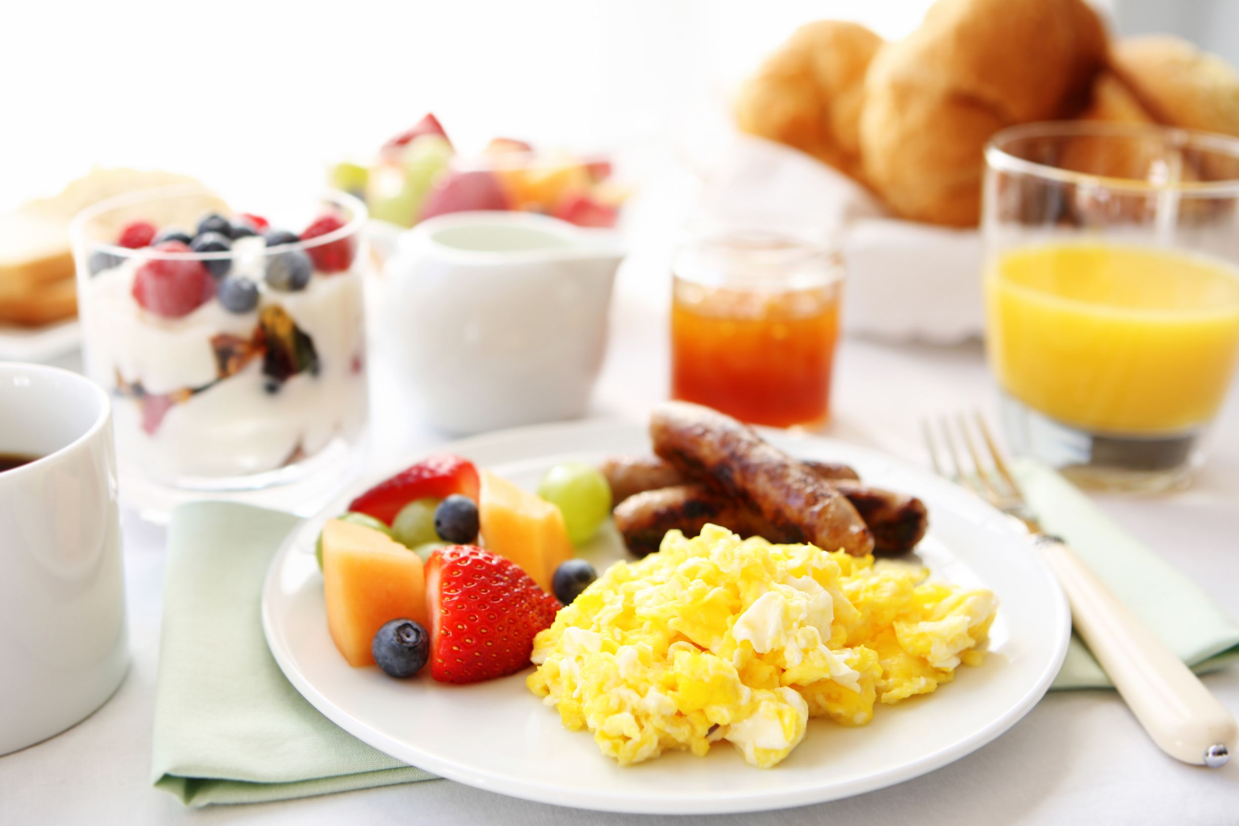 Plate of breakfast food